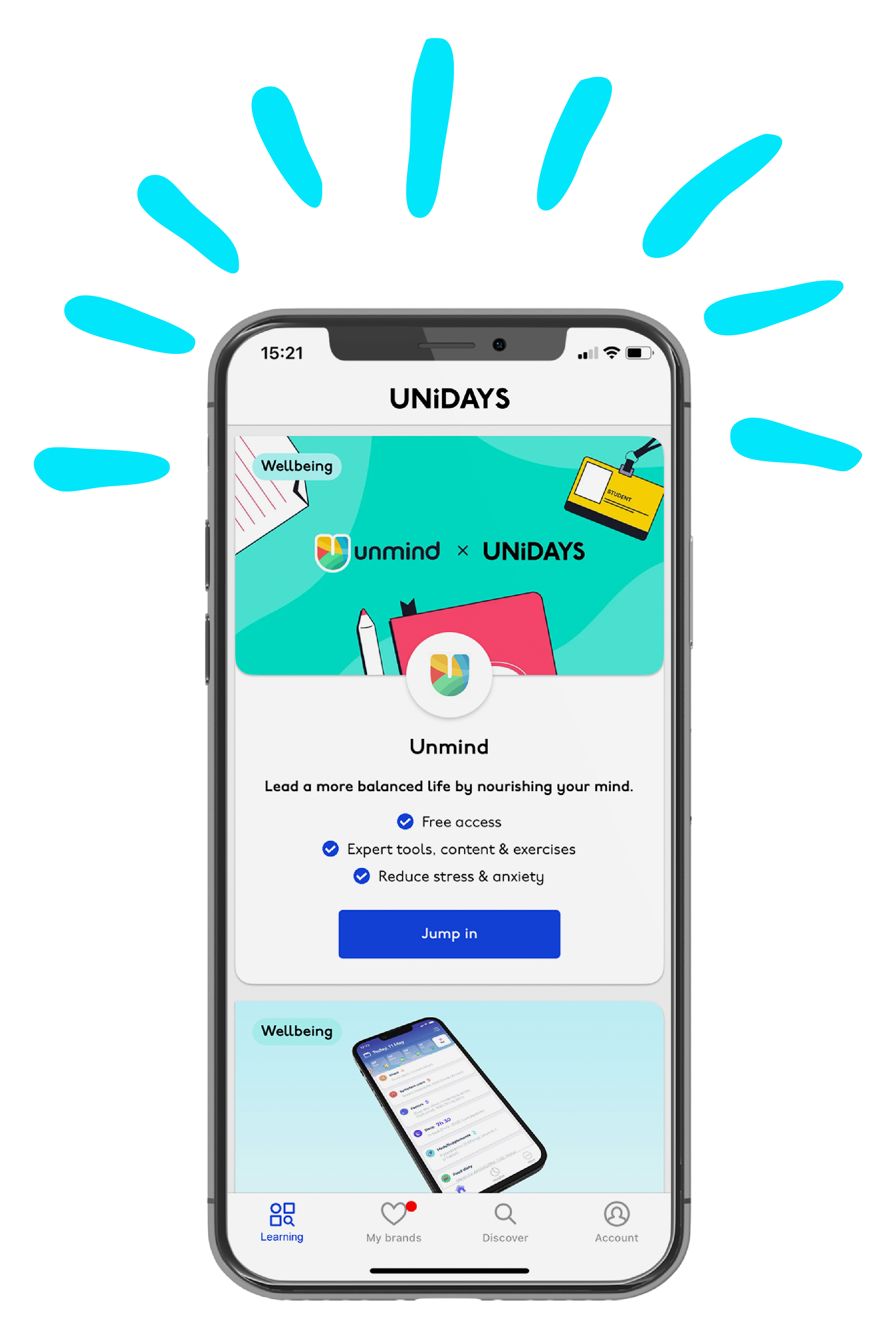 Image of unmind, available in the UNiDAYS app