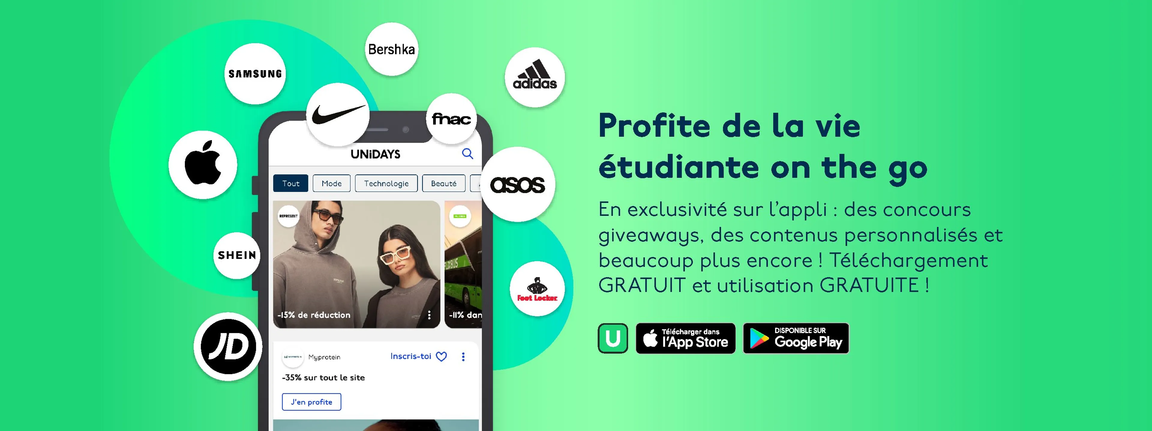 UNiDAYS Des offres gratuites et exclusives pour les etudiants