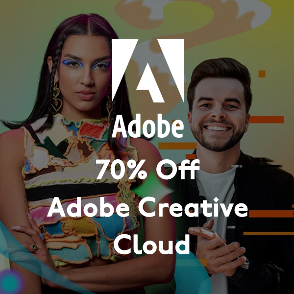 Adobe 70% Off Adobe Creative Cloud