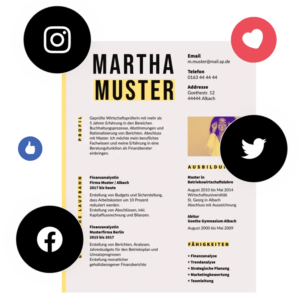 Resume design using Adobe Express templates