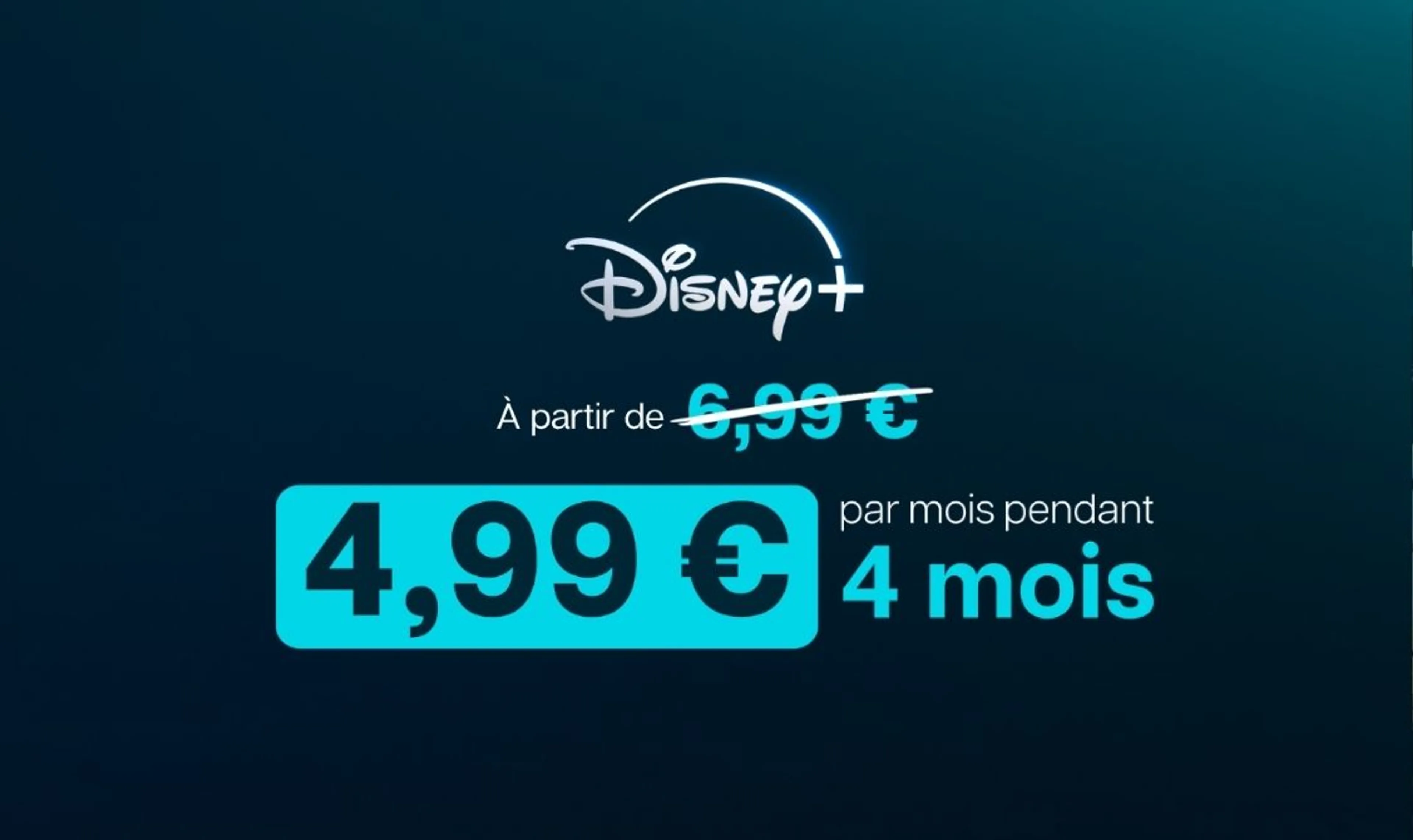 Standard avec pub : 4,99 € par mois pendant 4 mois