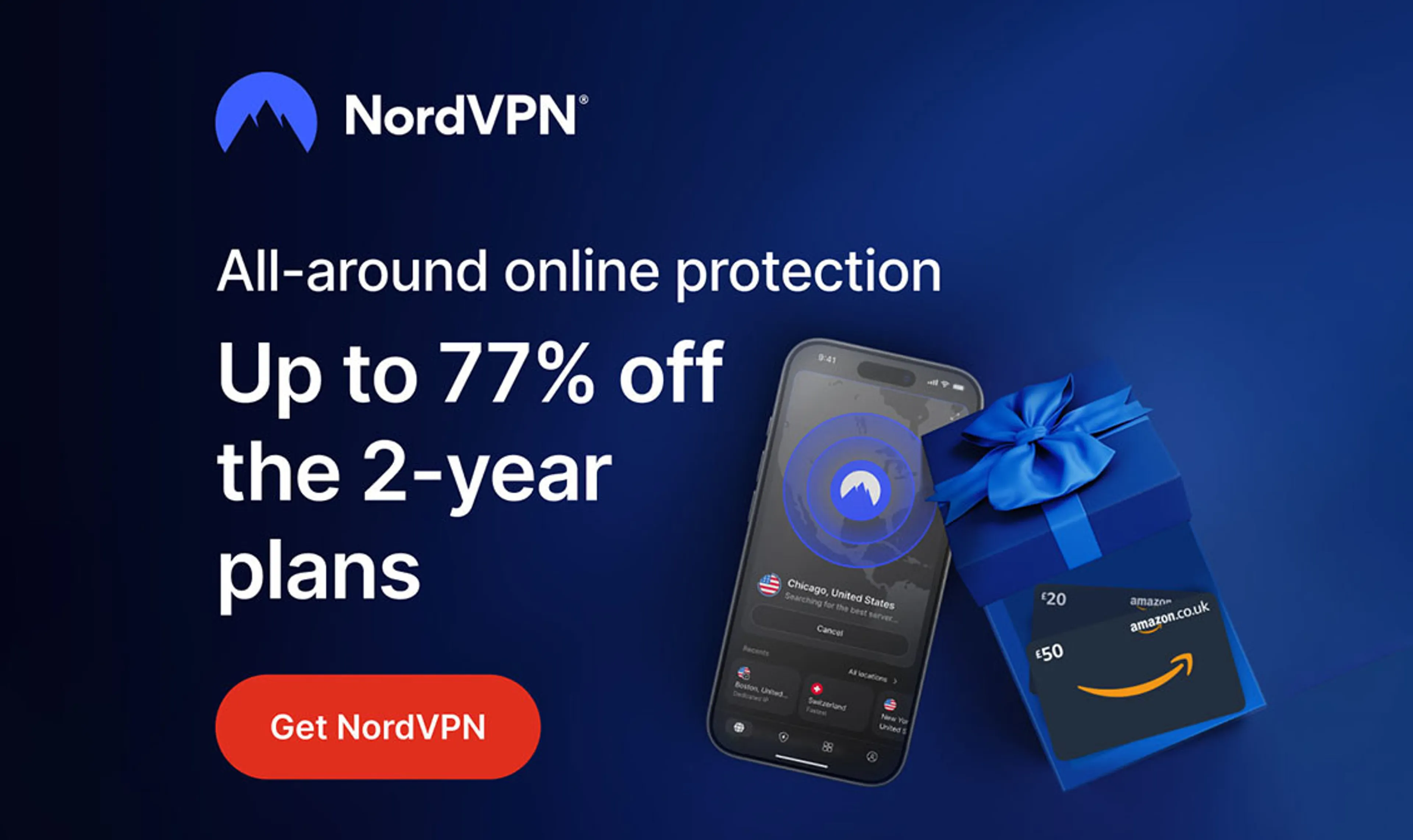 Up to 77% Off NordVPN 2-year plans + 3 Months Extra