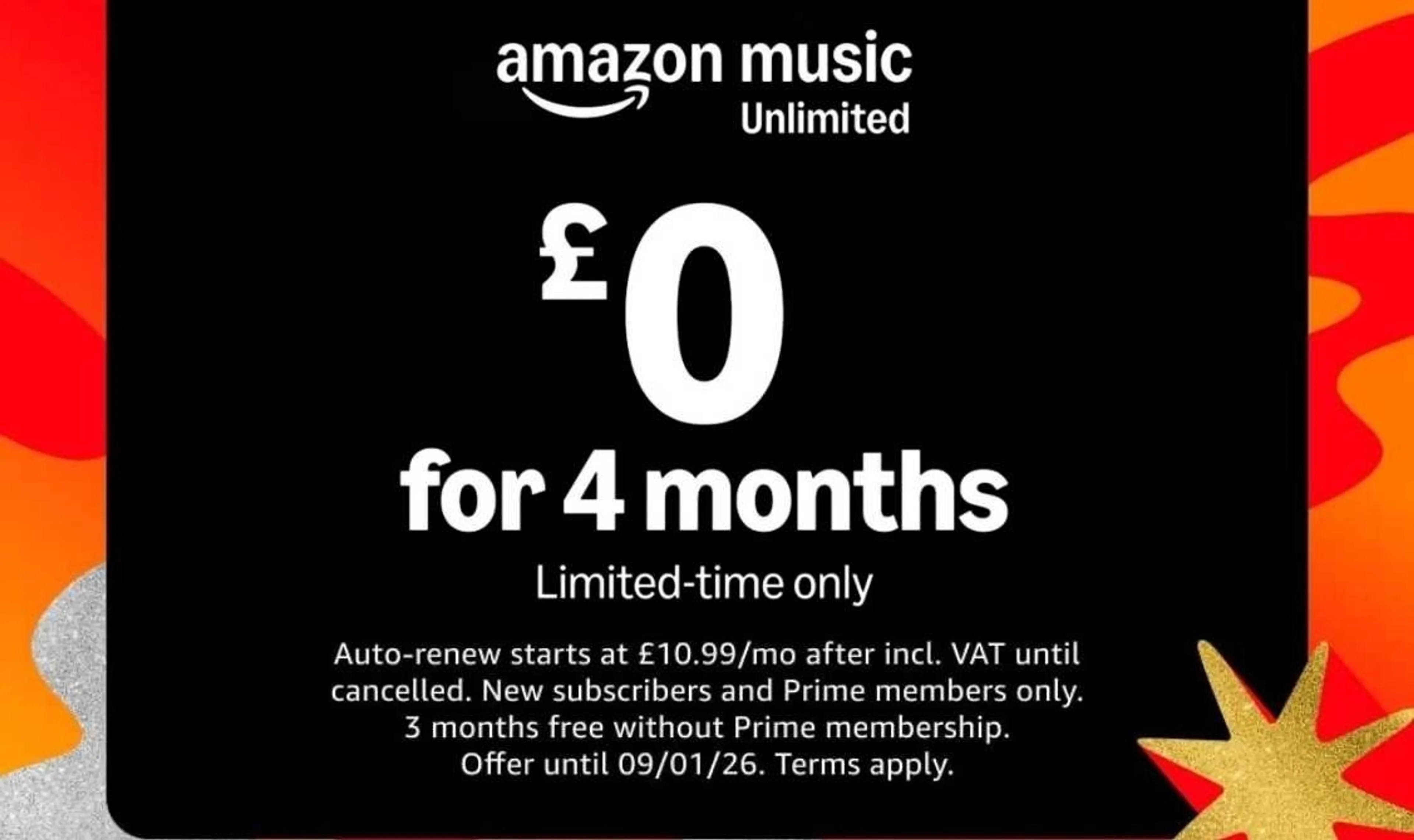 £0 for 4 Months
