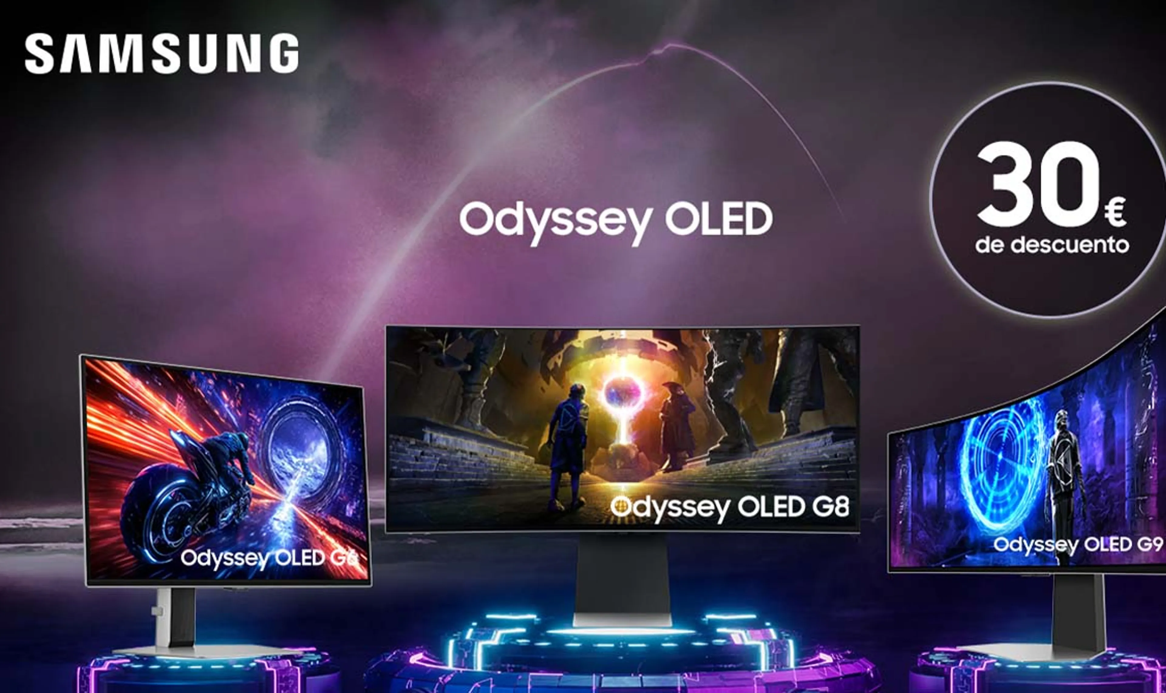 -30€ en monitores Samsung Oled