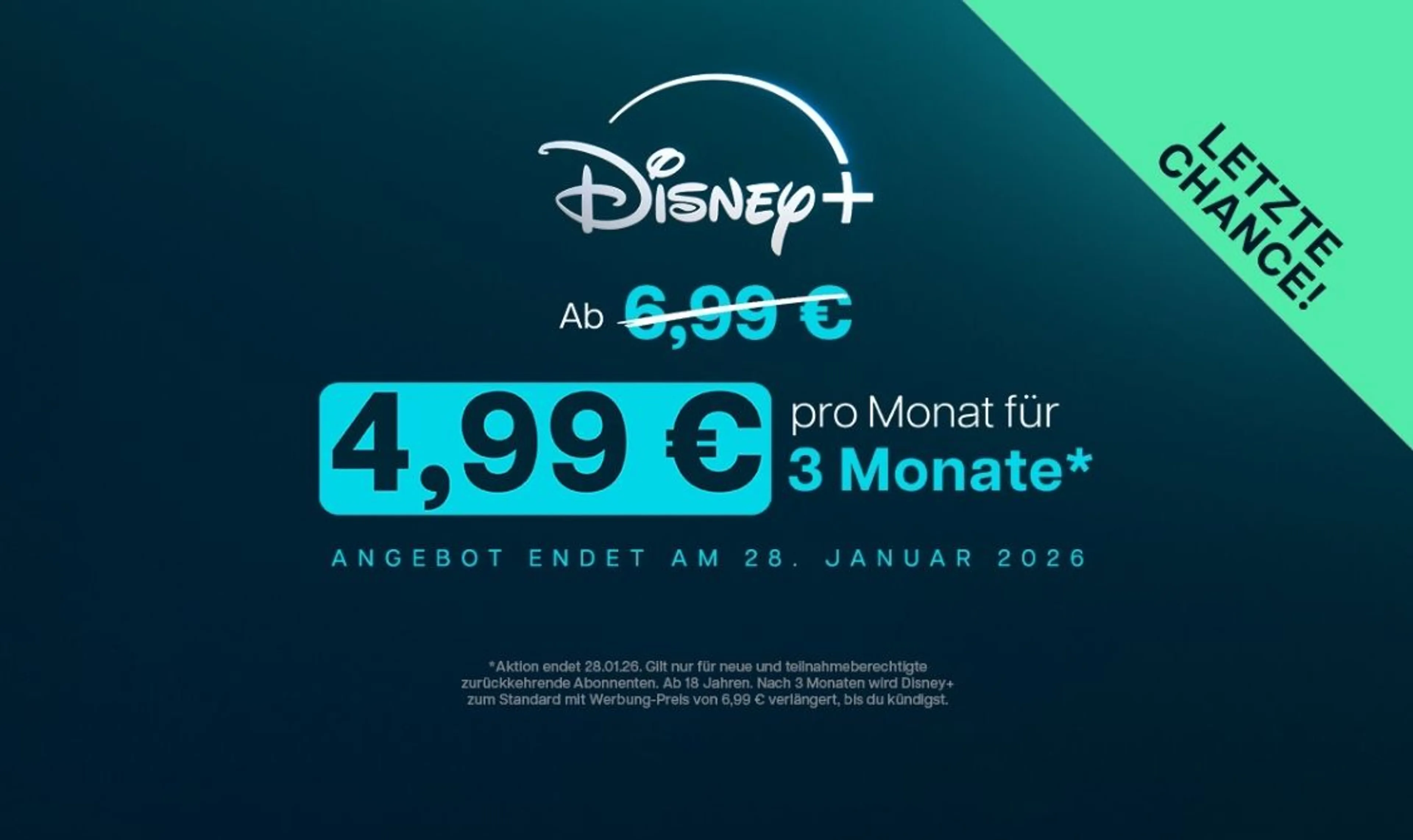 3 Monate Disney+ ab 4,99€