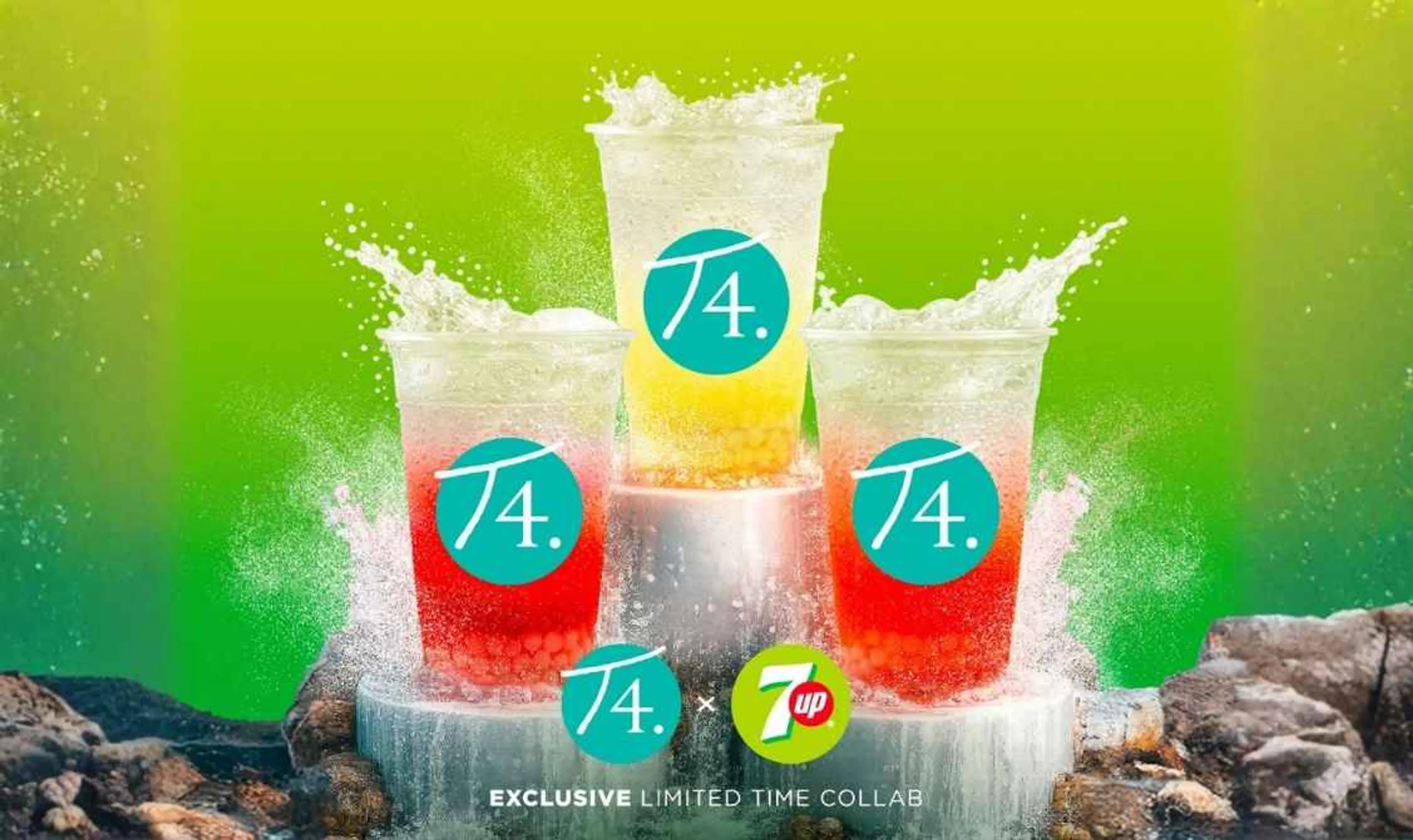 £3 T4 x 7UP Bubble Tea on Wednesdays!