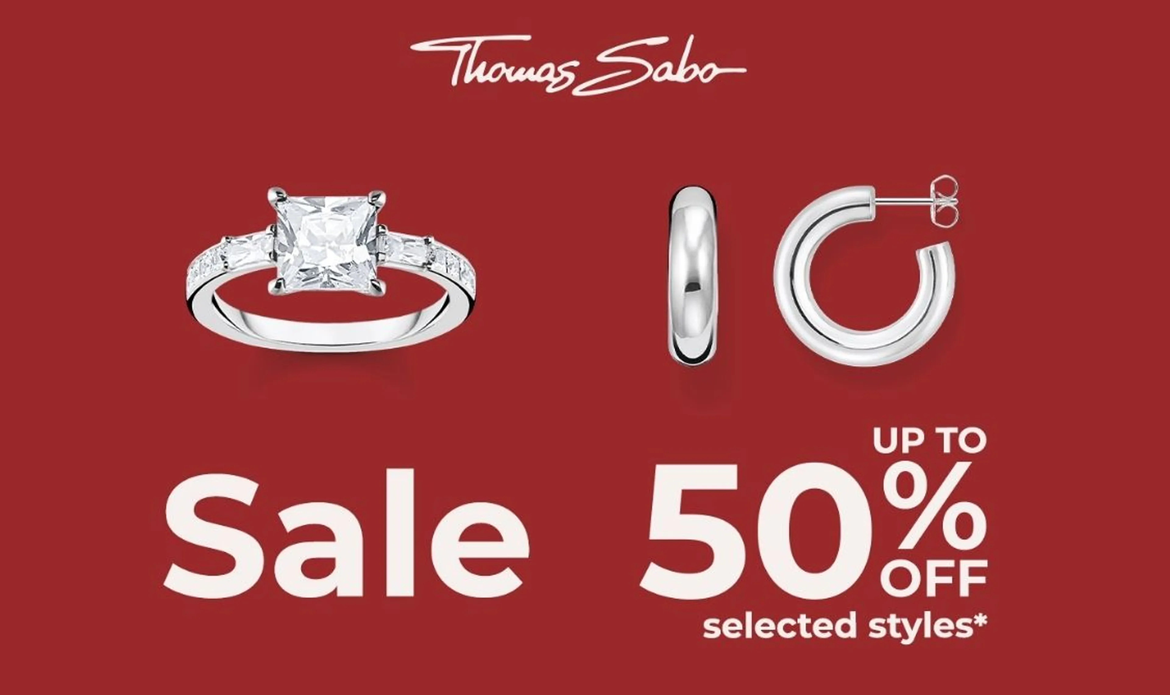 Up to 50% off selected styles*