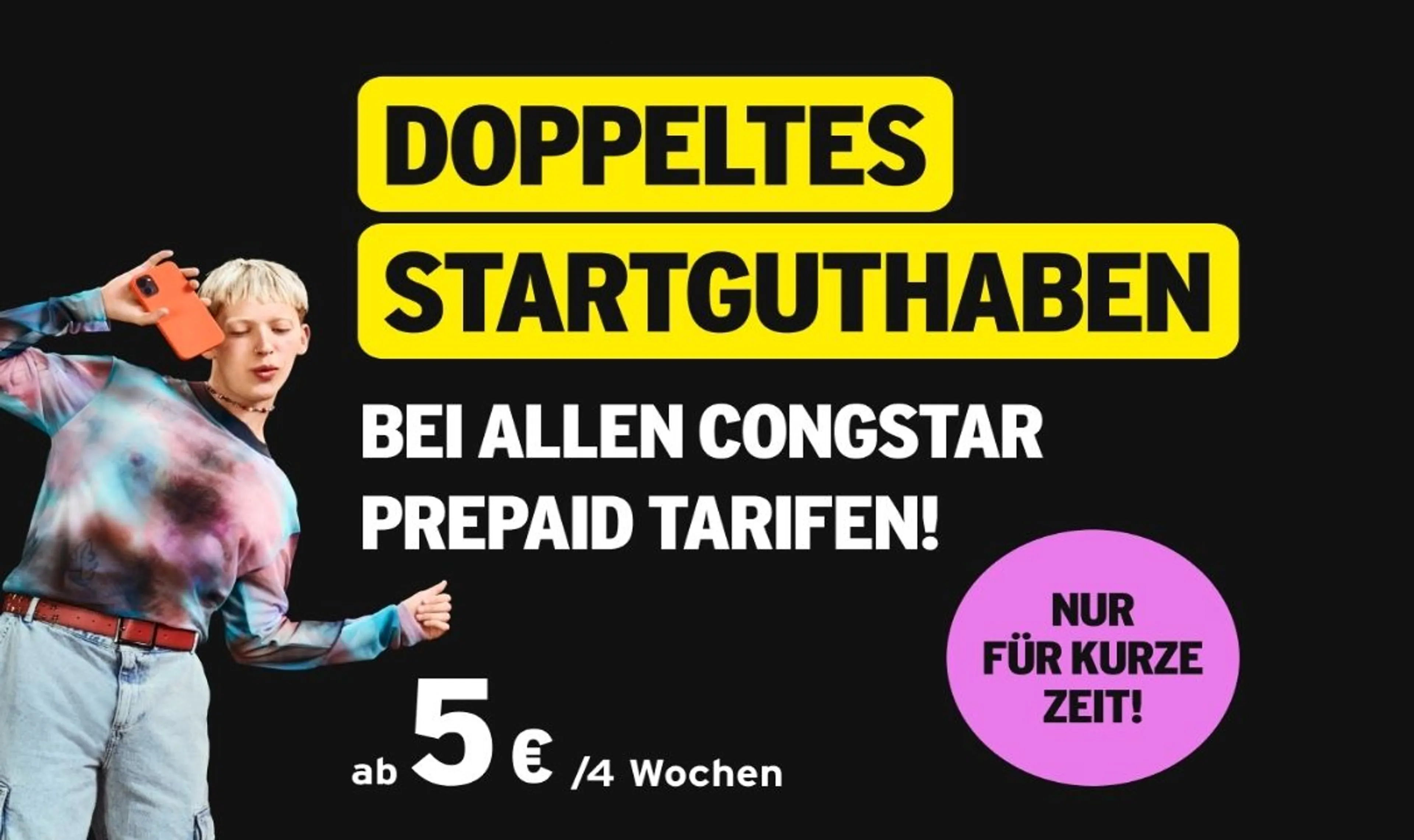 congstar Prepaid – Doppeltes Startguthaben