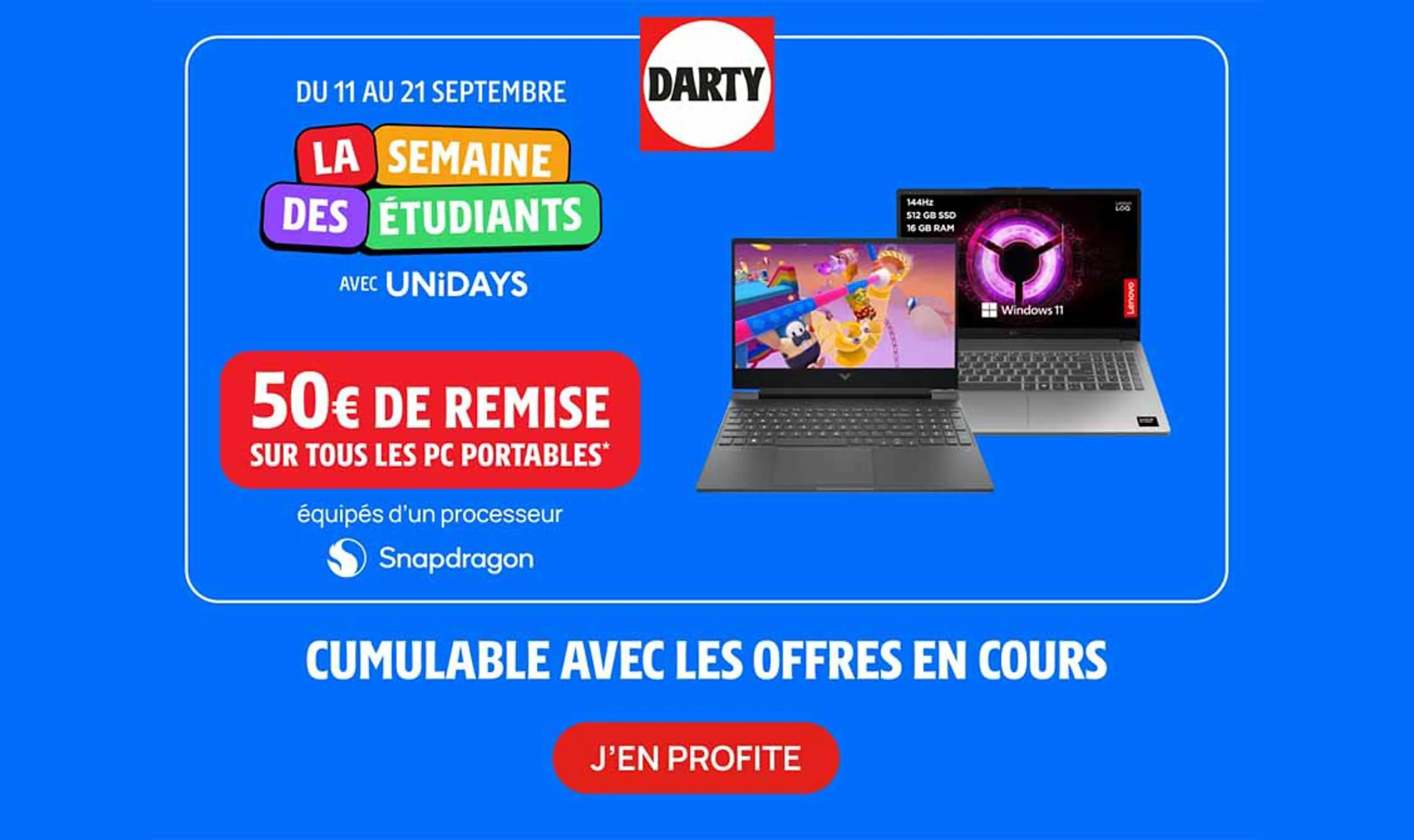 -50€ sur les PC dotés d’un processeur Snapdragon pour les étudiants