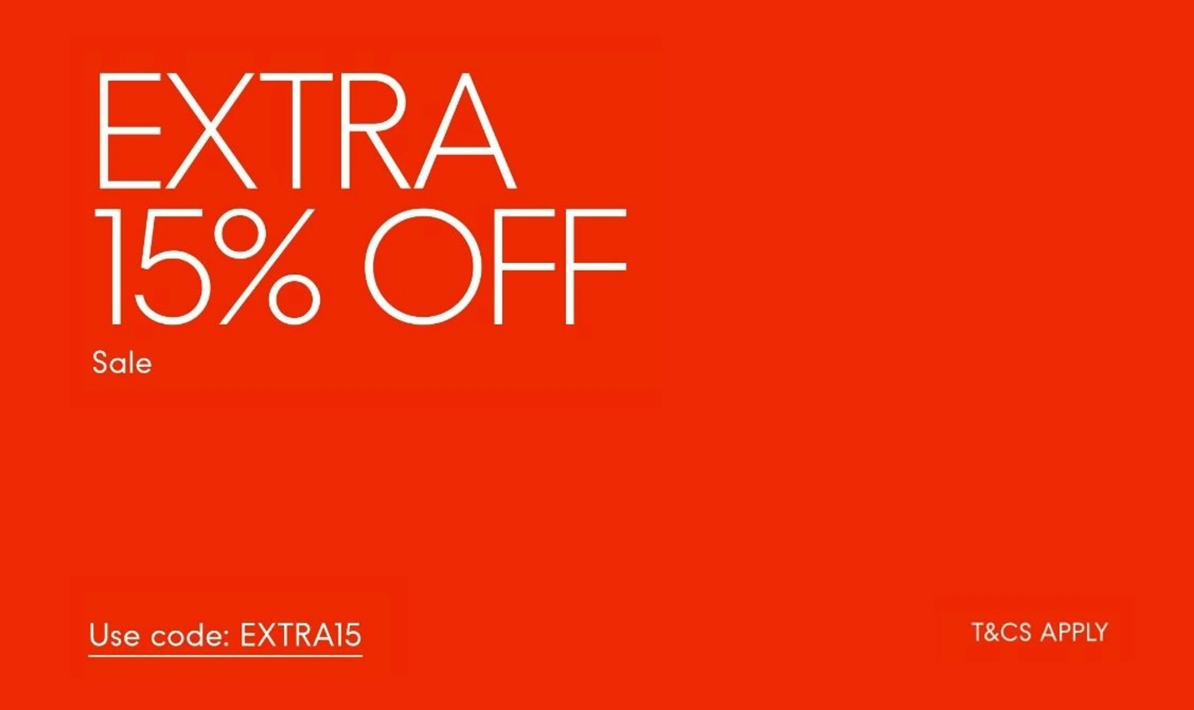 Extra 15% Off Sale