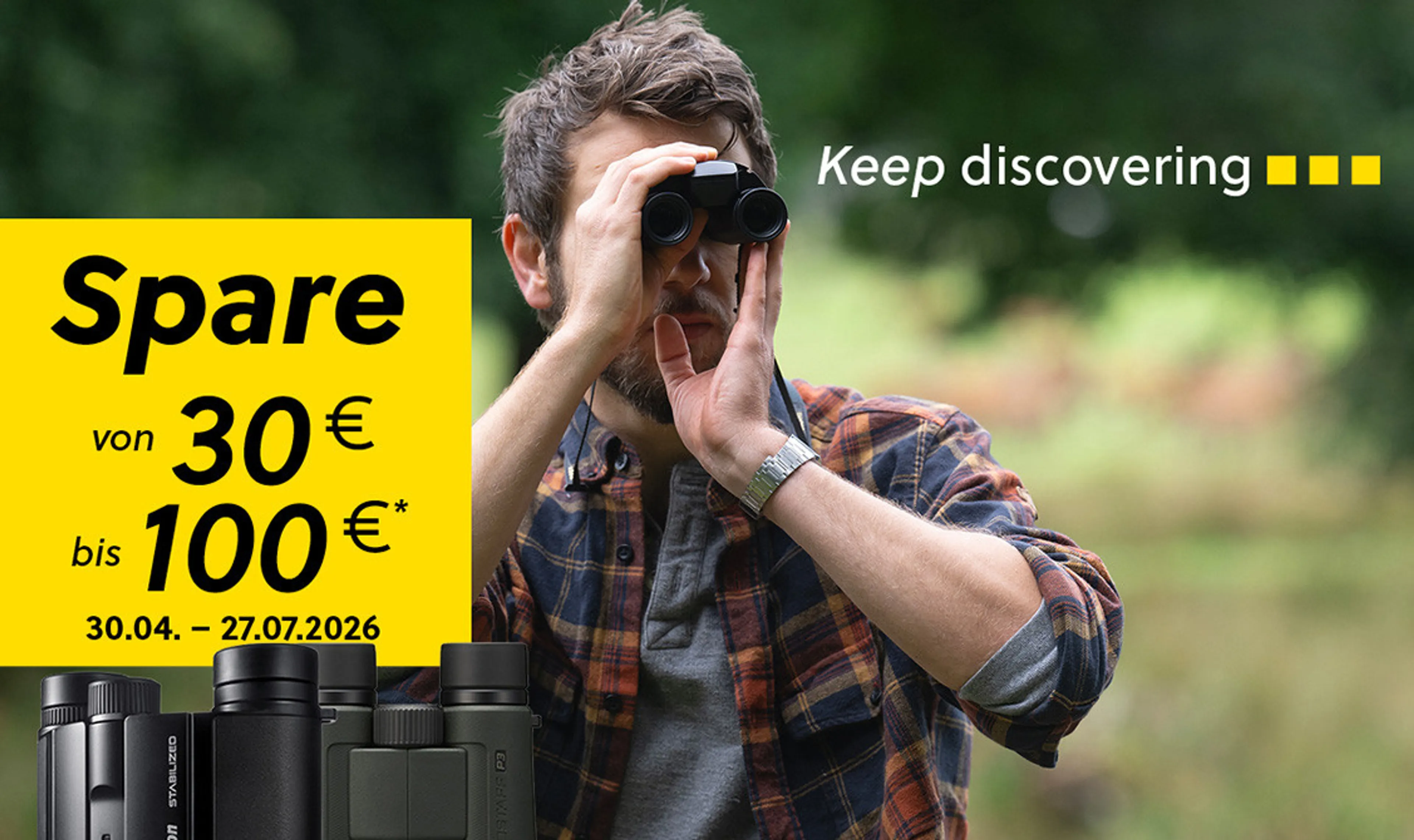 Bis zu 100€ Sofortrabatt + 20% Rabatt auf Sport Optics Produkte