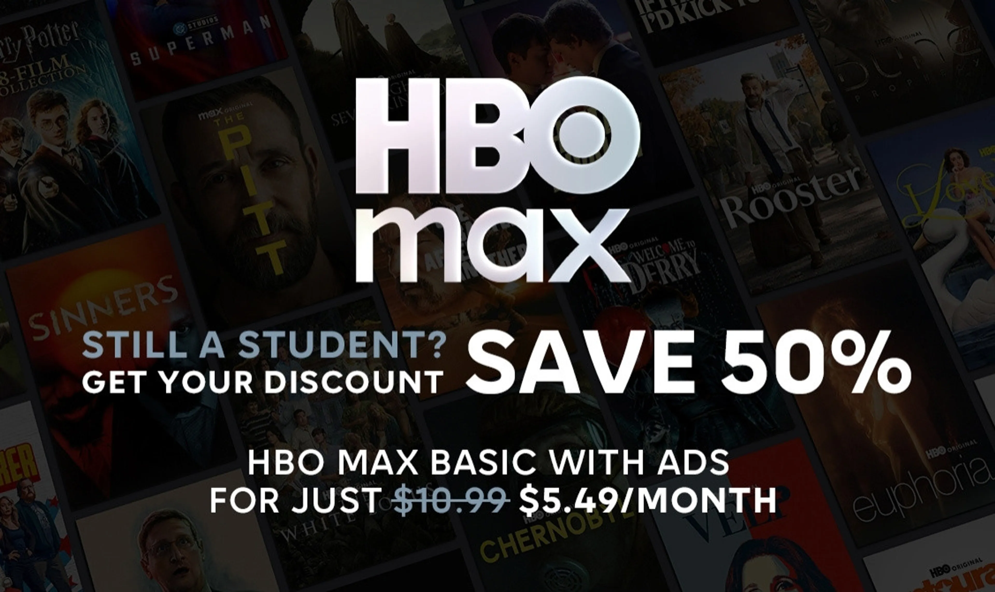 Save 50% on HBO Max 
