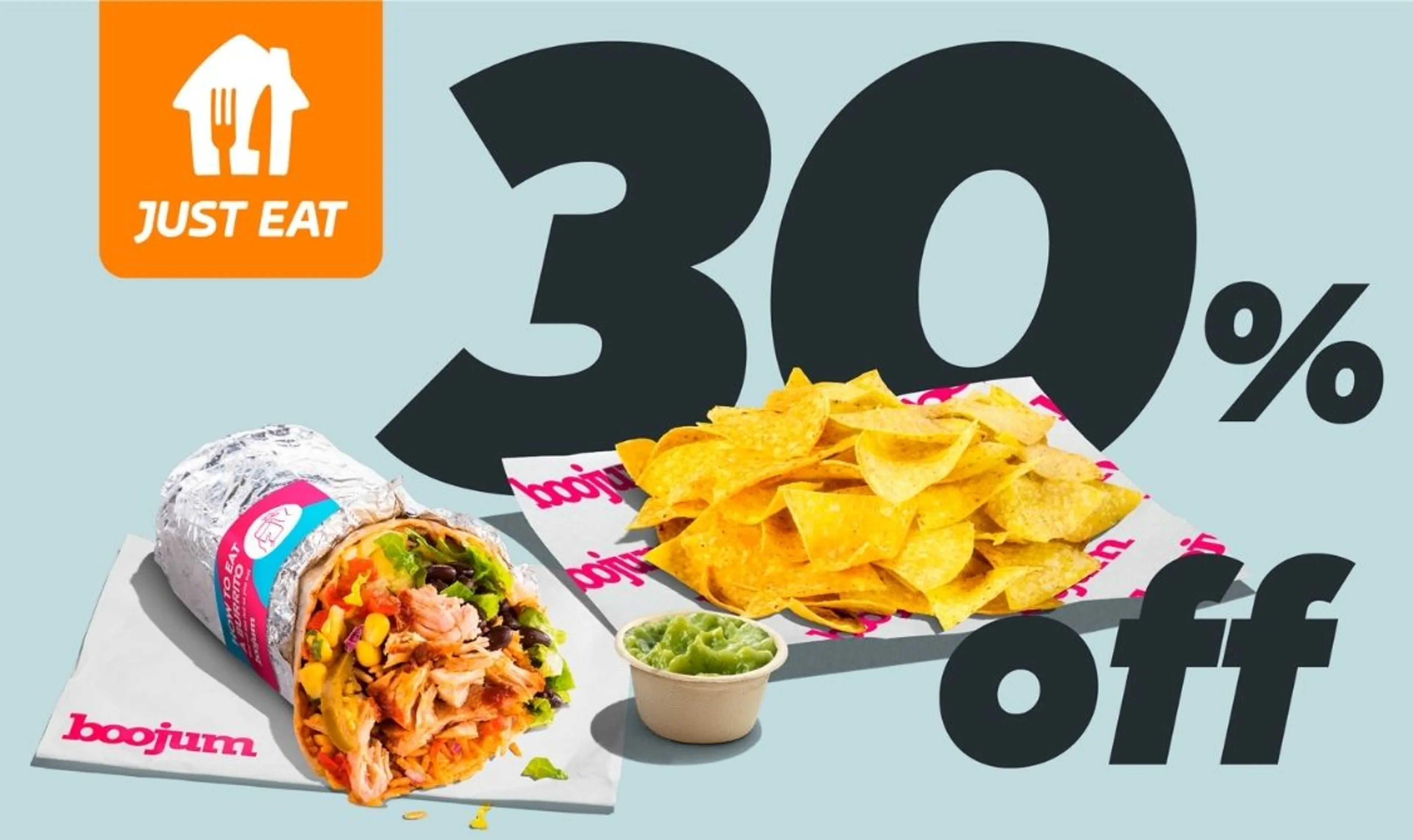 30% Off your next Boojum order on Just Eat