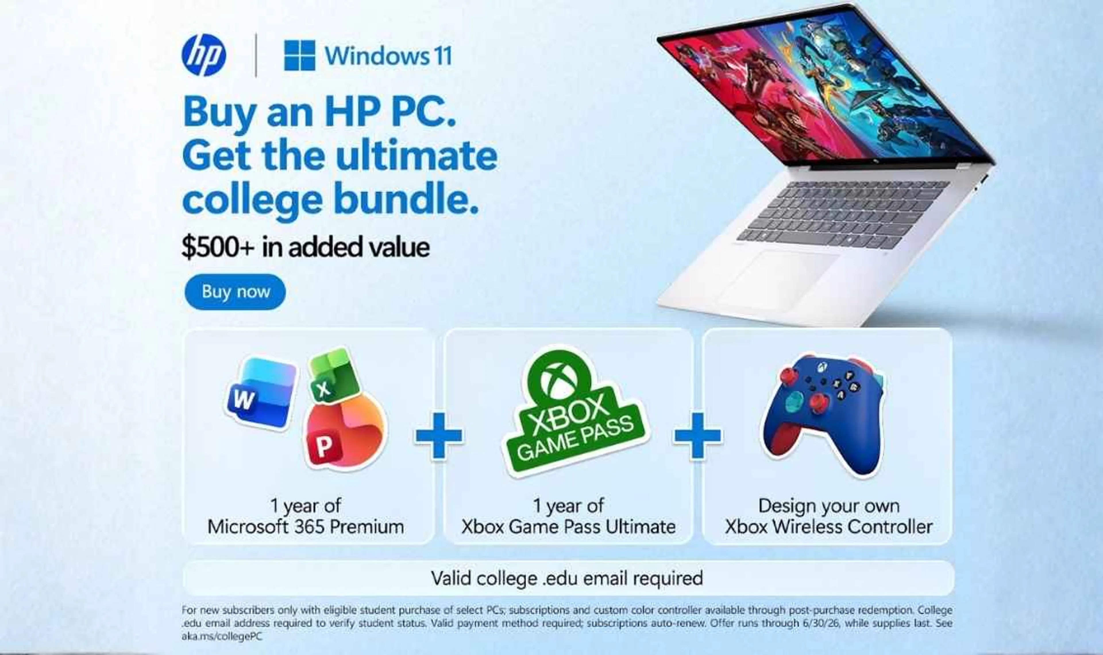 Buy an HP PC. Get the ultimate college offer!