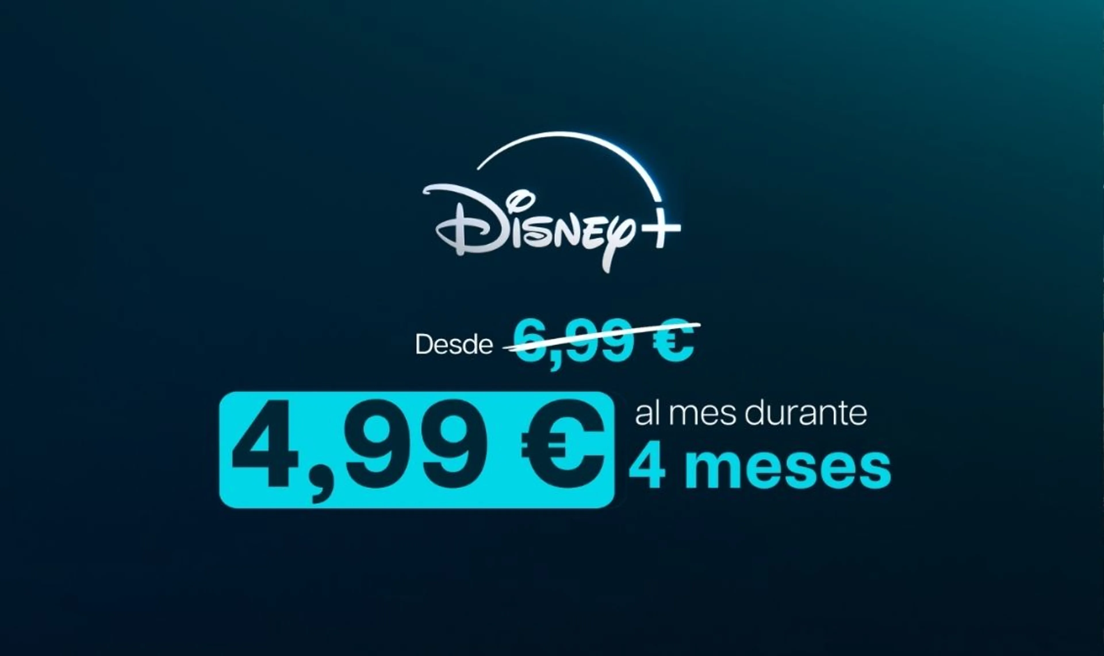 Disney+ Estándar con Anuncios solo 4,99 €/mes durante 4 meses