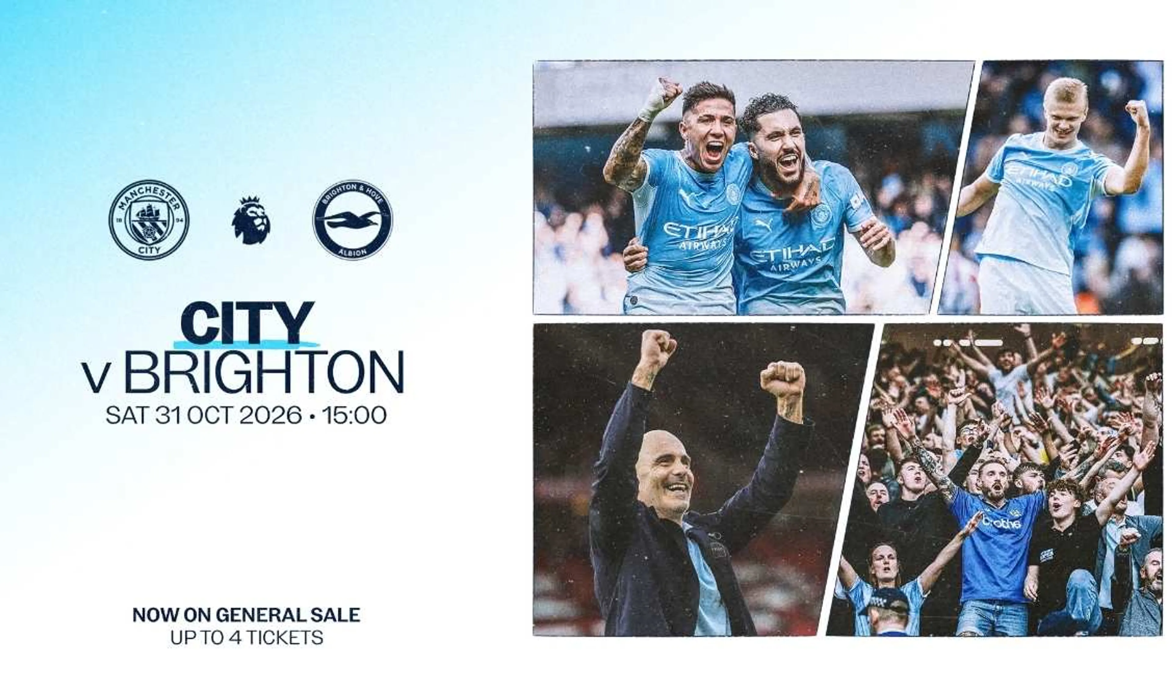 Man City v Brighton Premier League Tickets