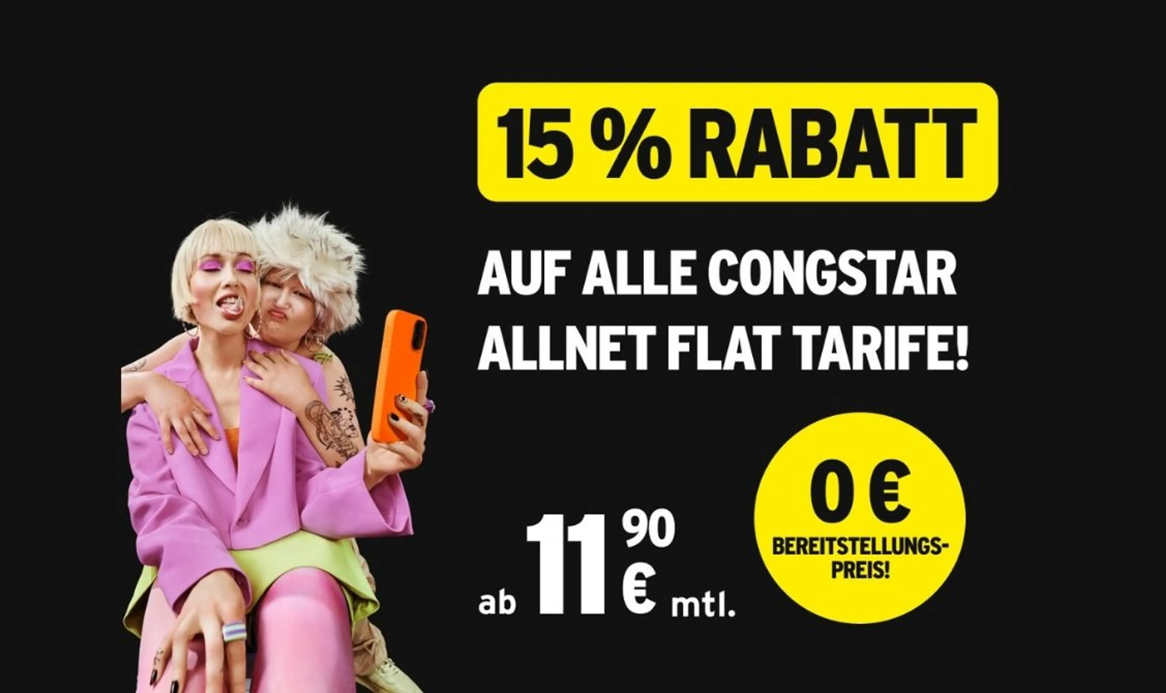 15% Rabatt auf sämtliche Allnet Flat Tarife!