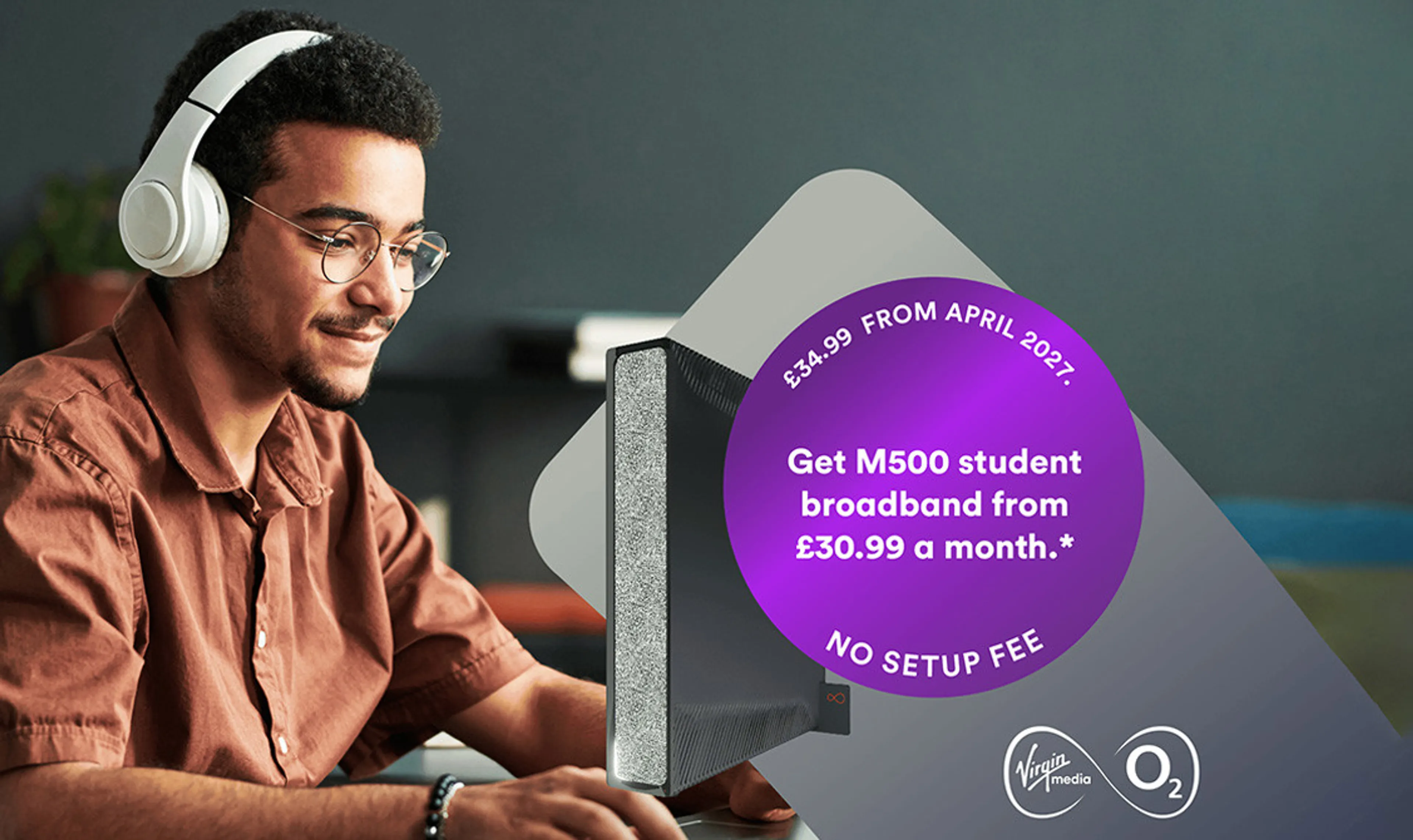 Get M500 student broadband from £30.99 per month