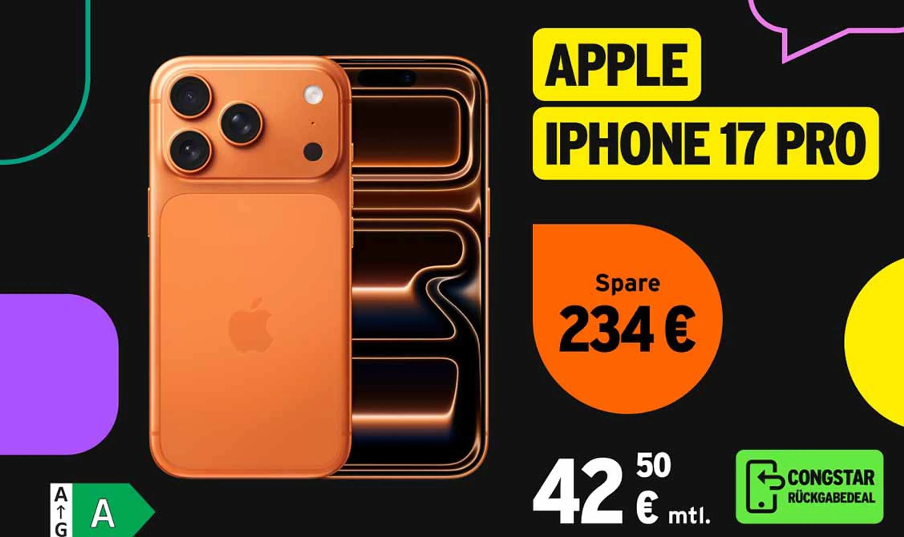 iPhone 17 Pro 256 GB mit congstar Allnet Flat M
