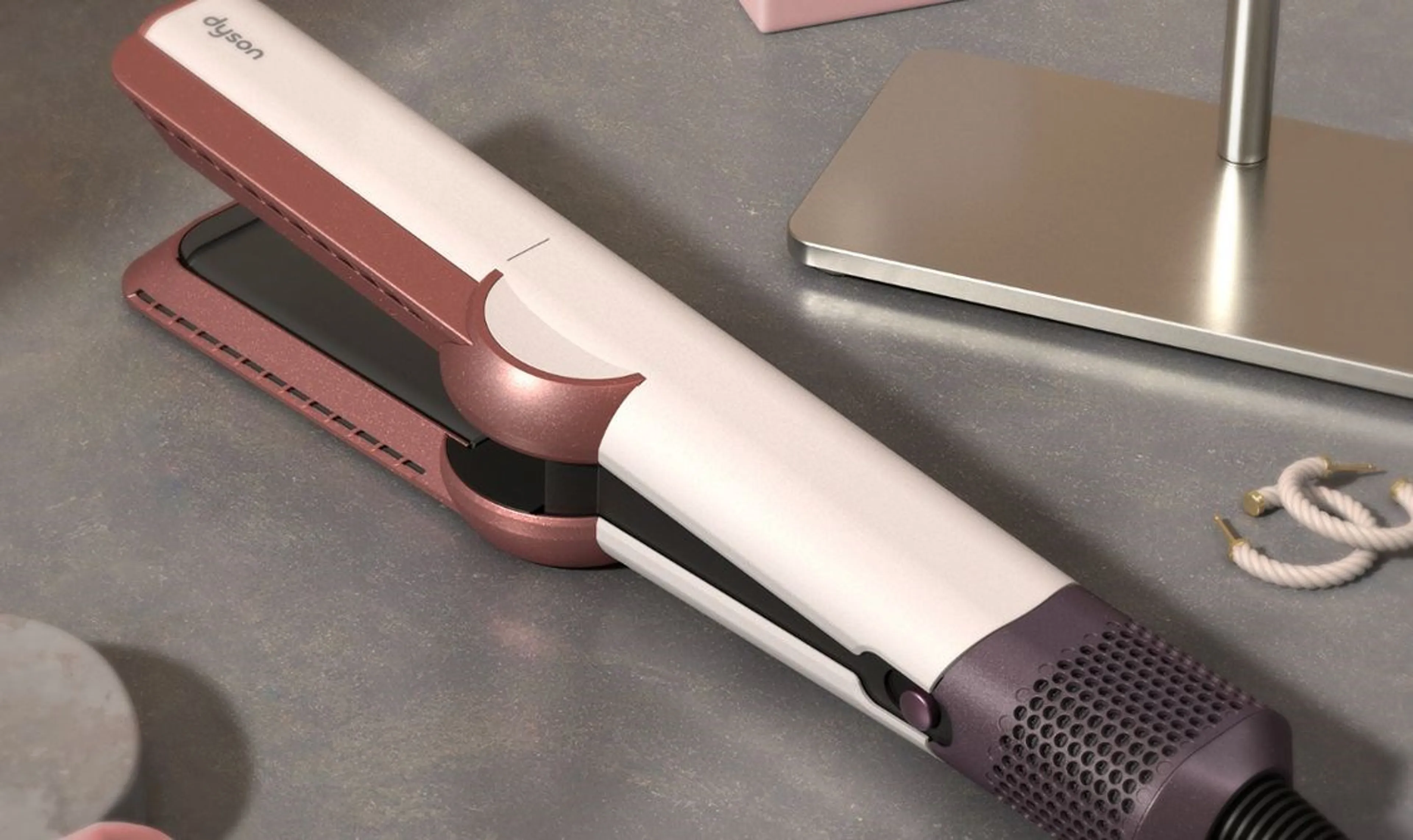 Save £117 on Dyson Airstrait Rose Gold + Free Display Stand