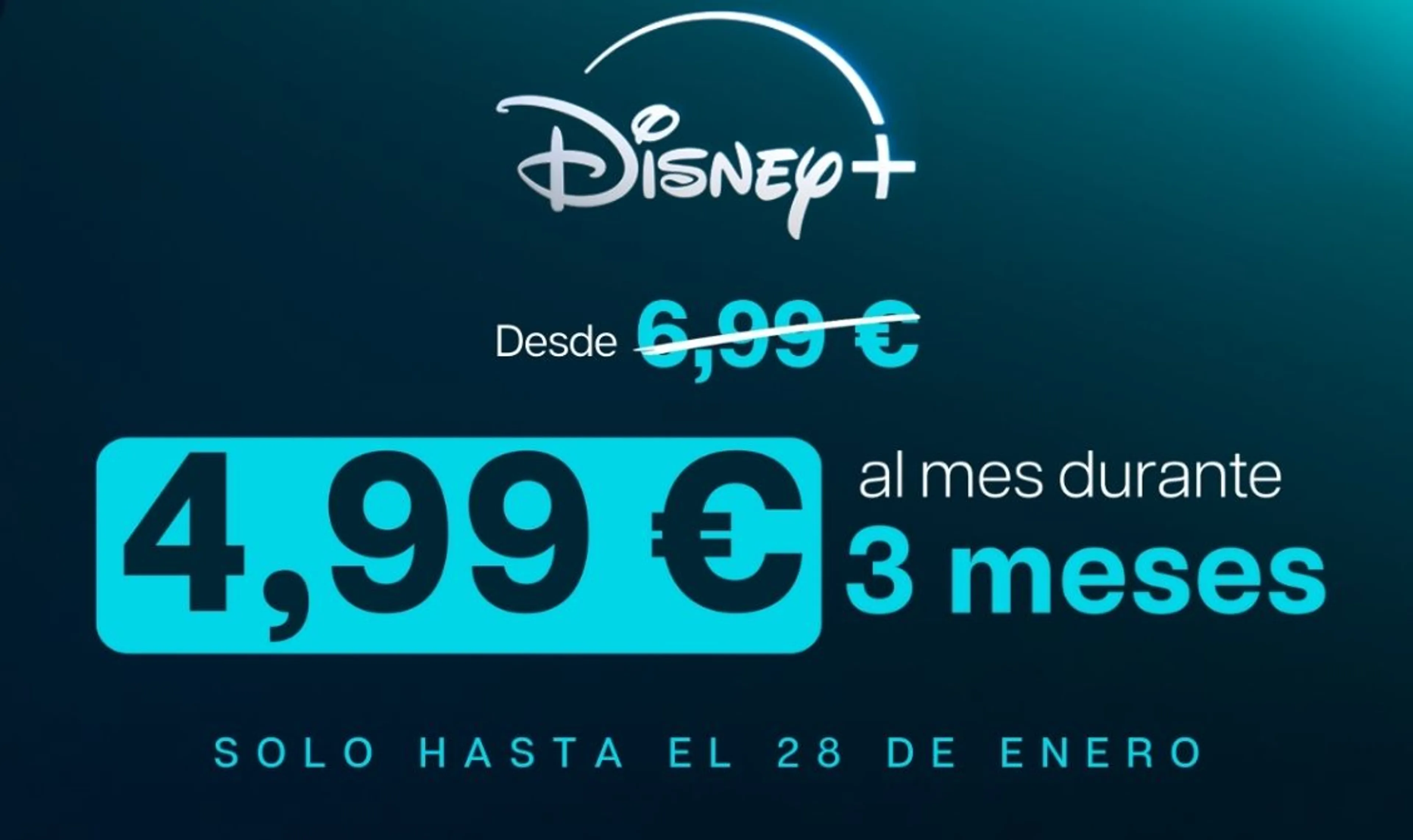 3 meses de Disney+ desde 4,99€