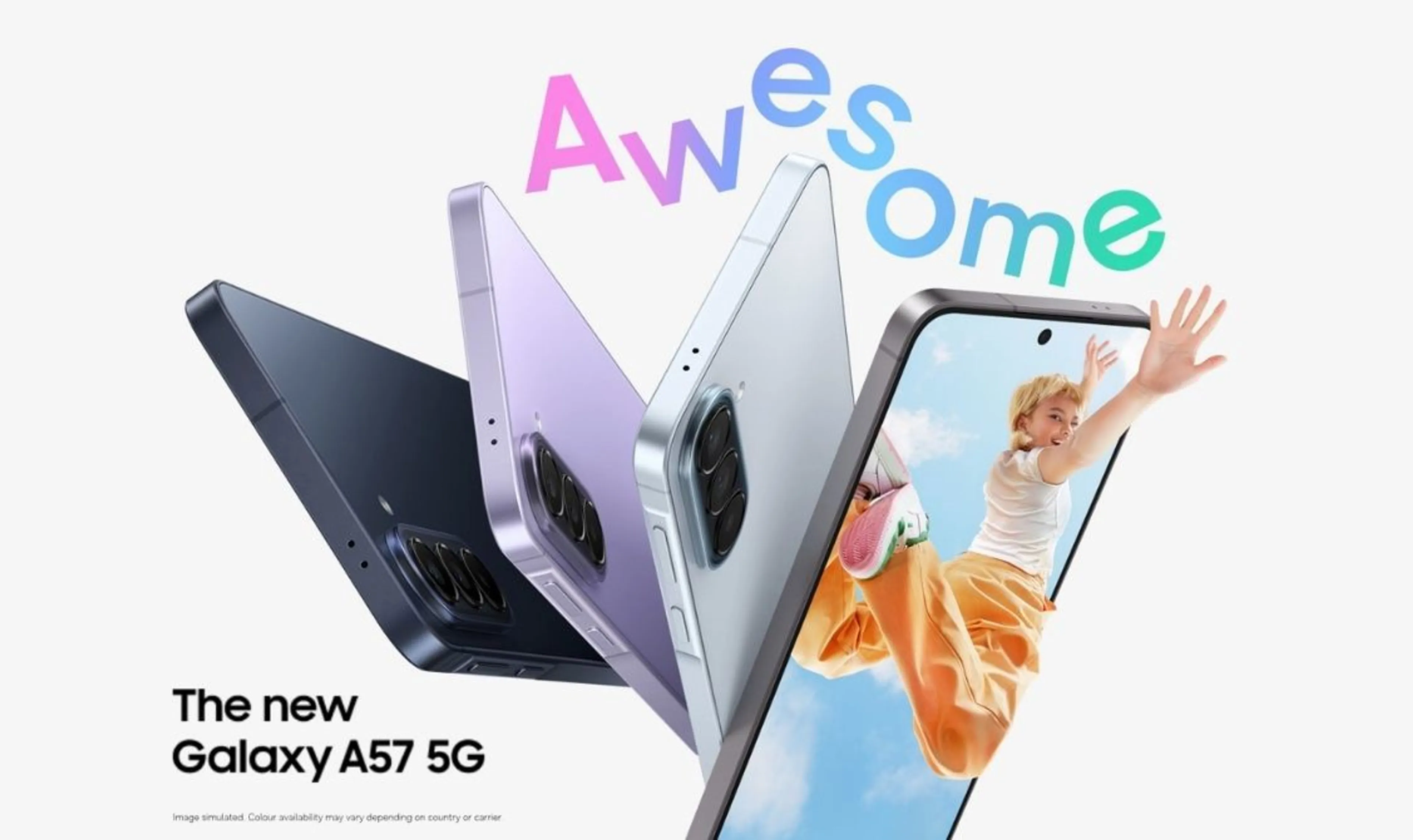 5% Off the new Galaxy A57 + Up to £35 Off*