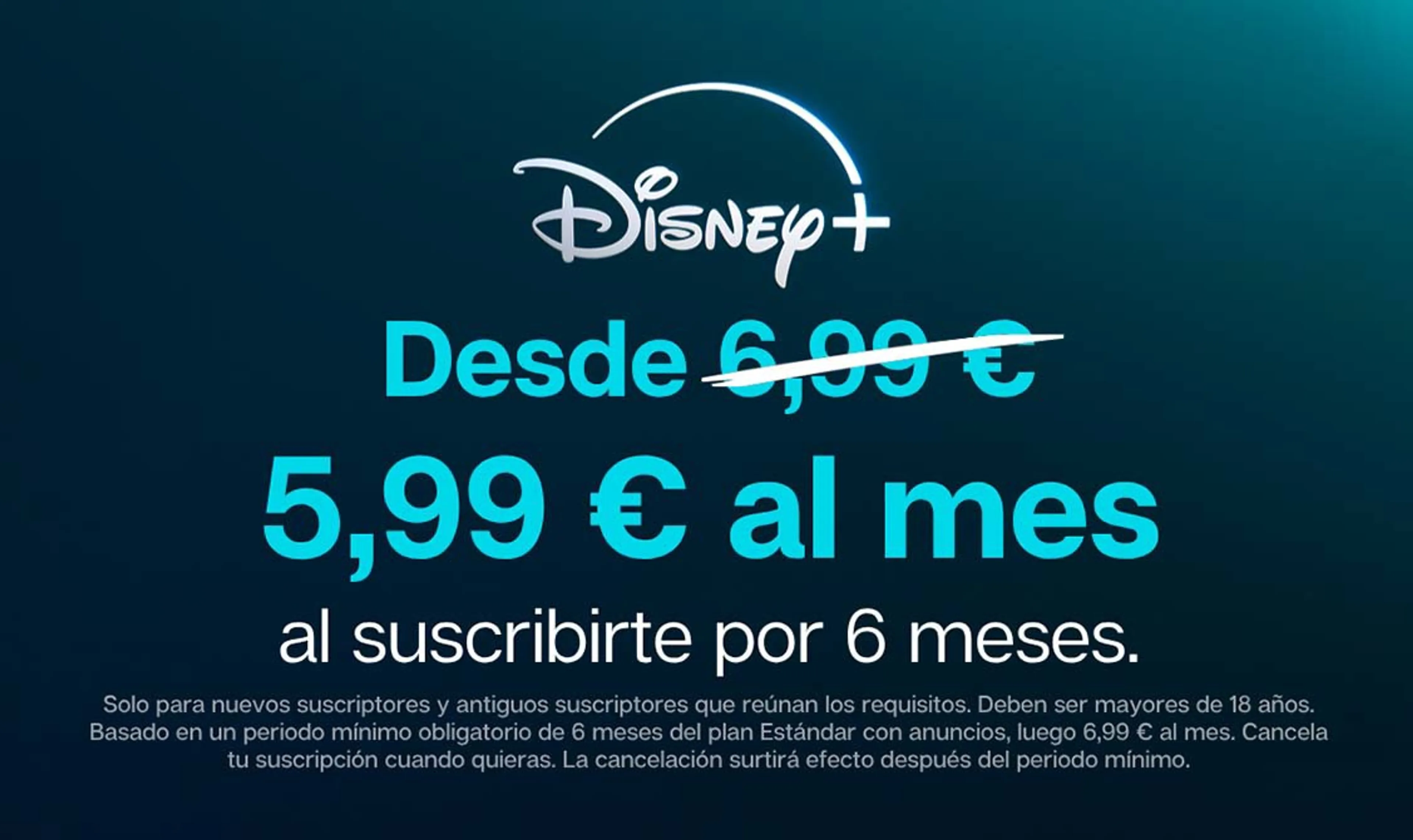 Desde 5,99€ al mes por 6 meses