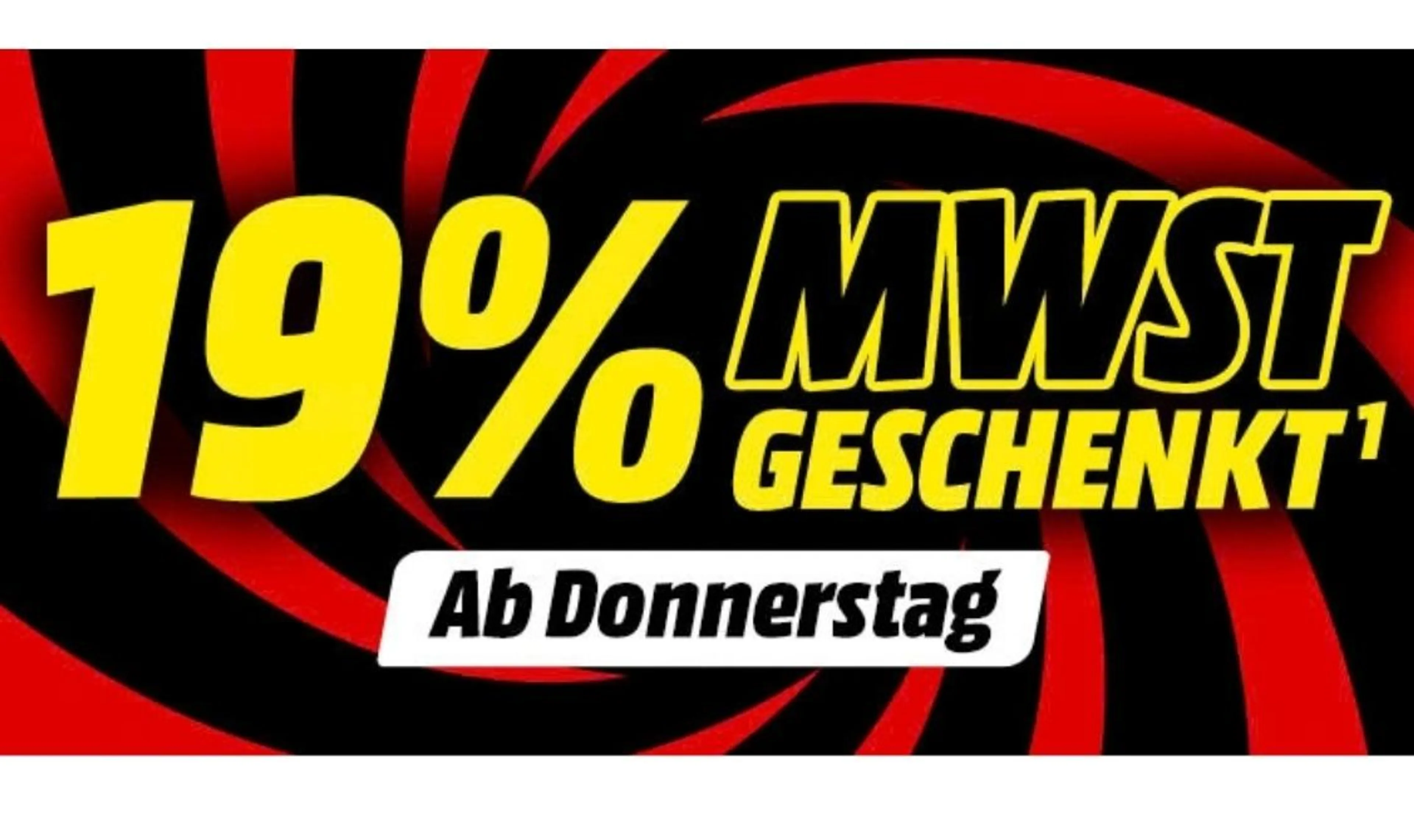 Nur bis Montag: 19% MwSt. geschenkt