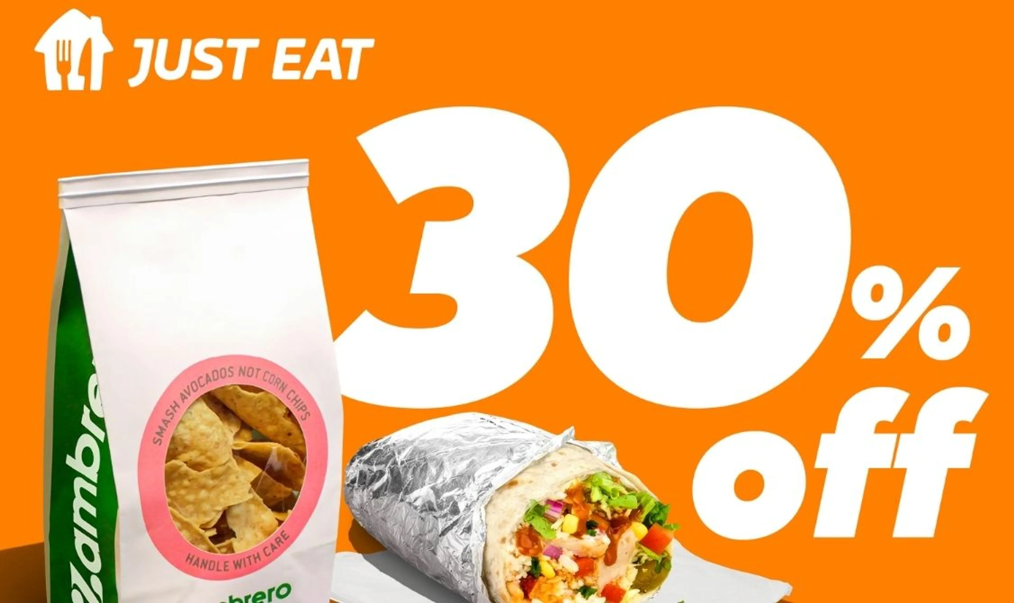 30% Off your next Zambrero order on Just Eat