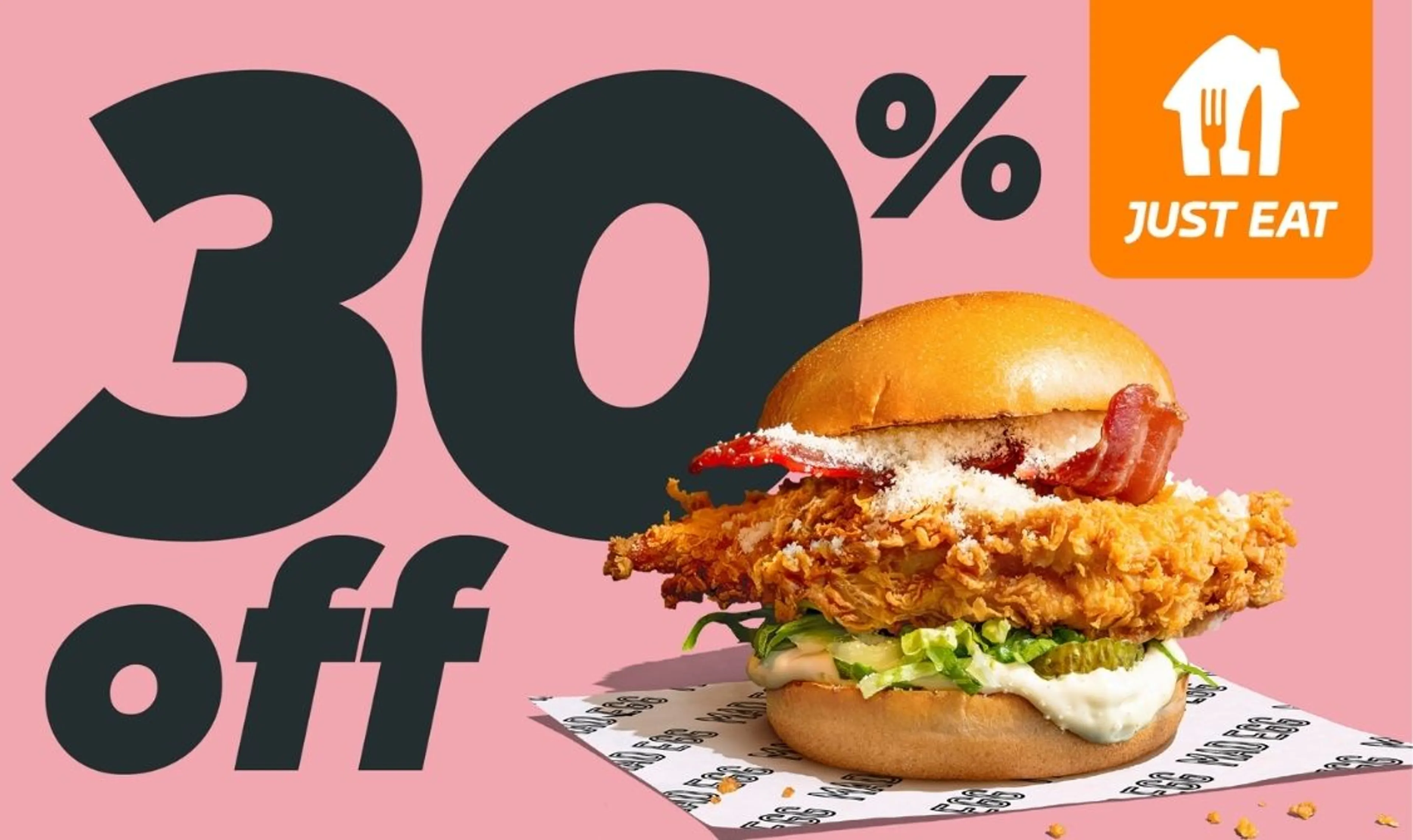 30% Off your next Mad Egg order on Just Eat