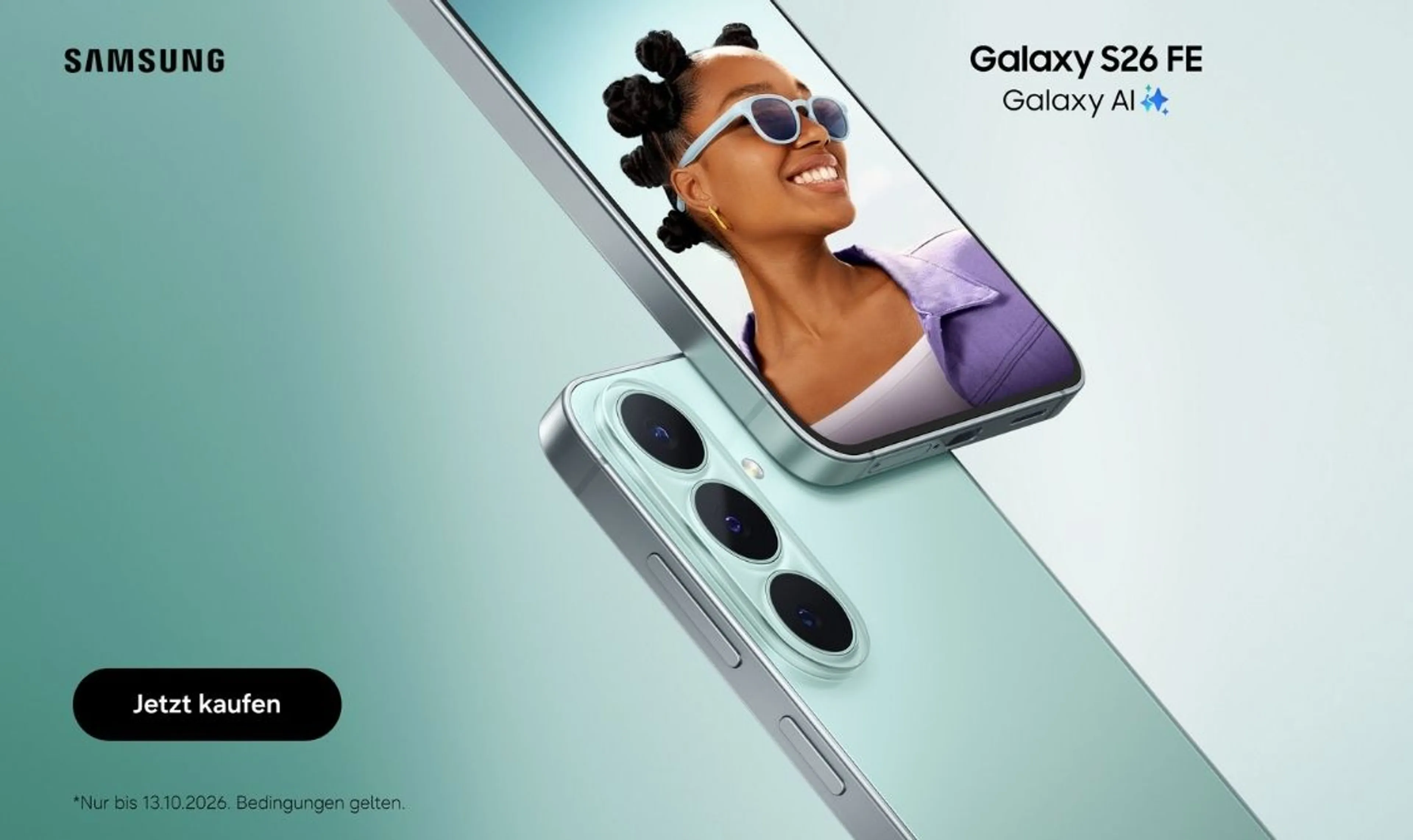 Das neue Galaxy S26 FE 256 GB für nur 679 € kaufen.*