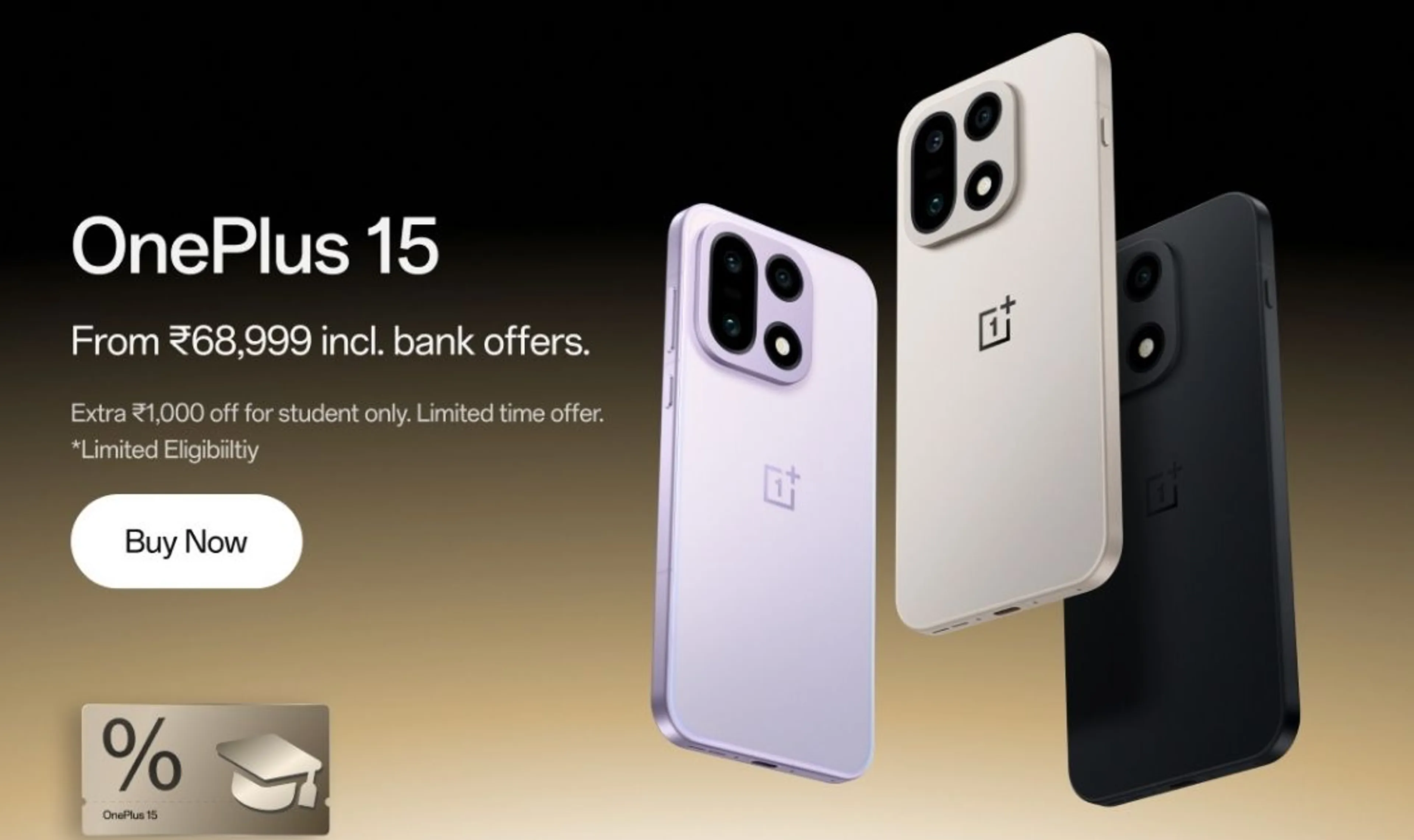 Get an Extra ₹1000 Off on the OnePlus 15