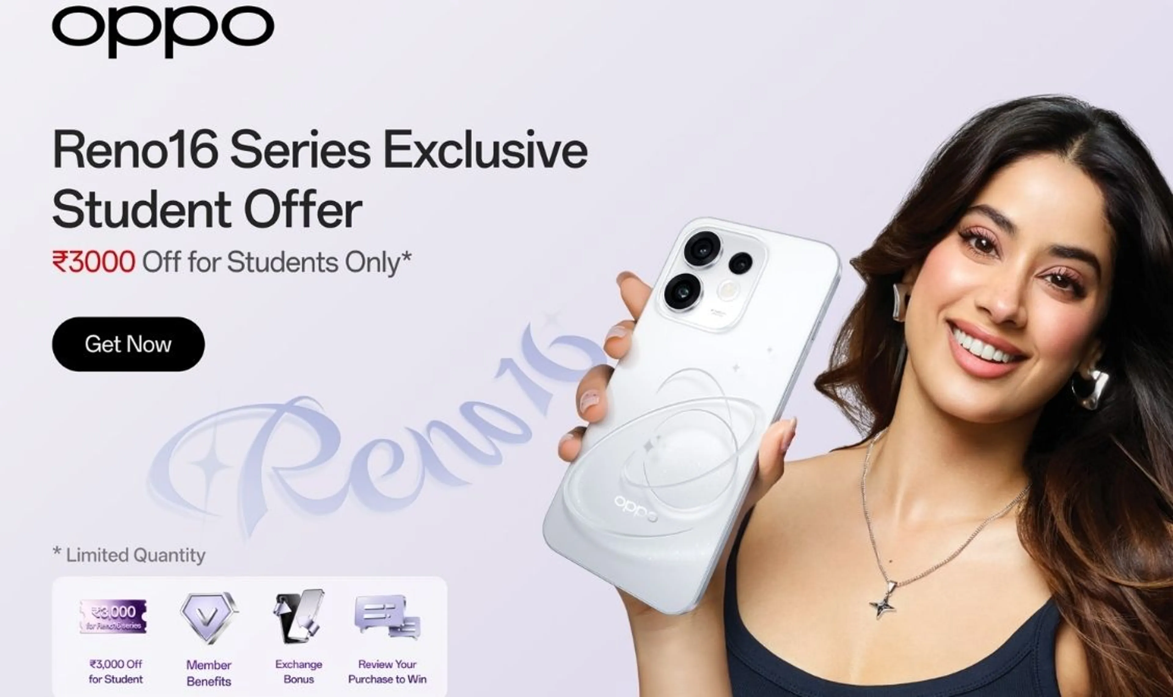 INR 3000 Off on Reno16 Series + Extra Benefits