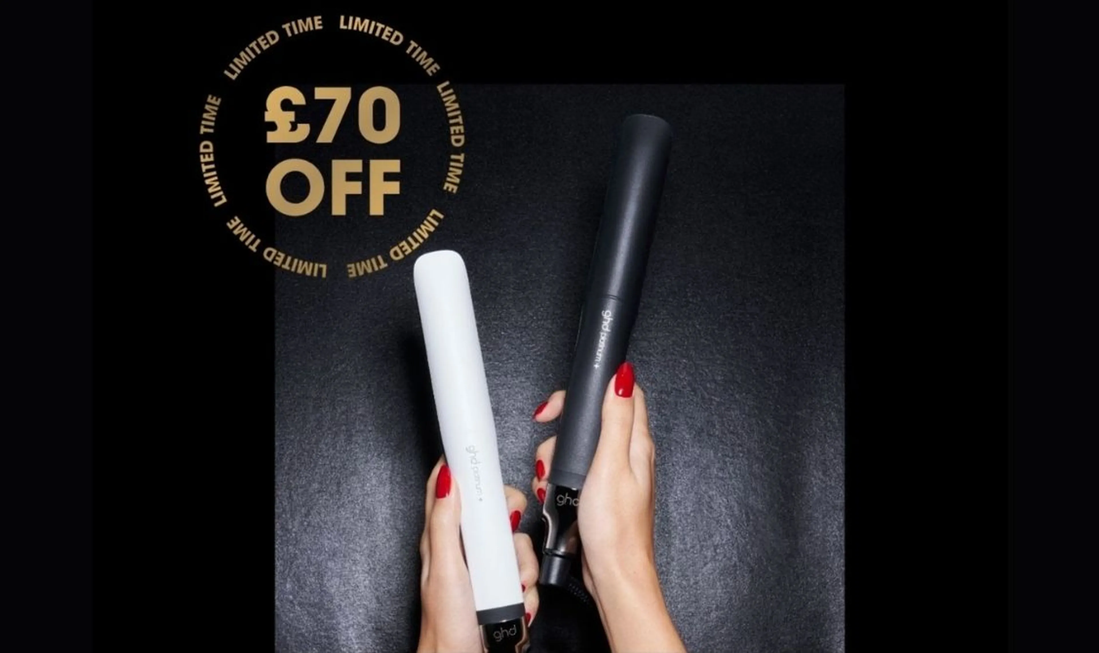 Save £70 on ghd Platinum+ PLUS Extra 5% Off