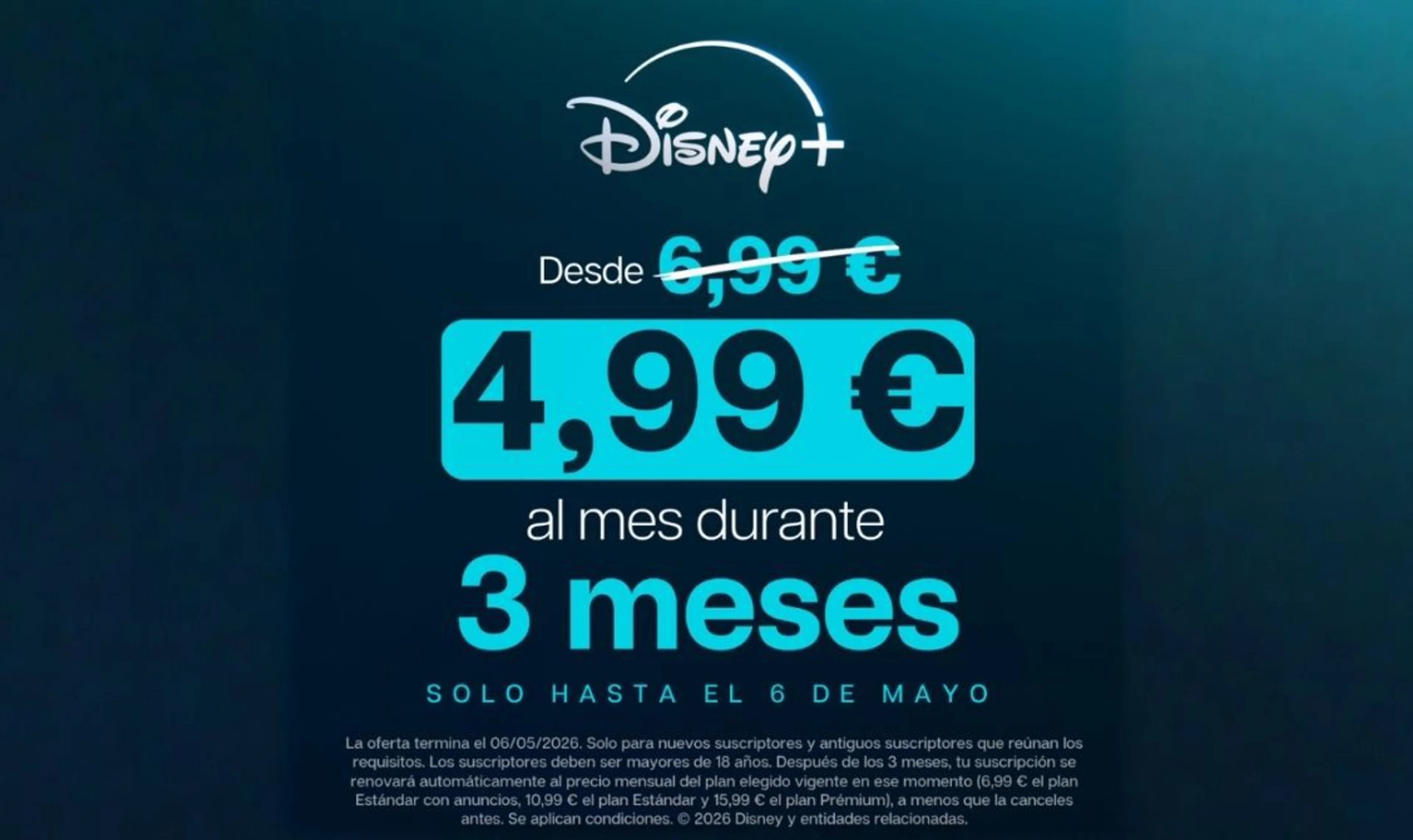 Desde 4,99€ al mes durante 3 meses
