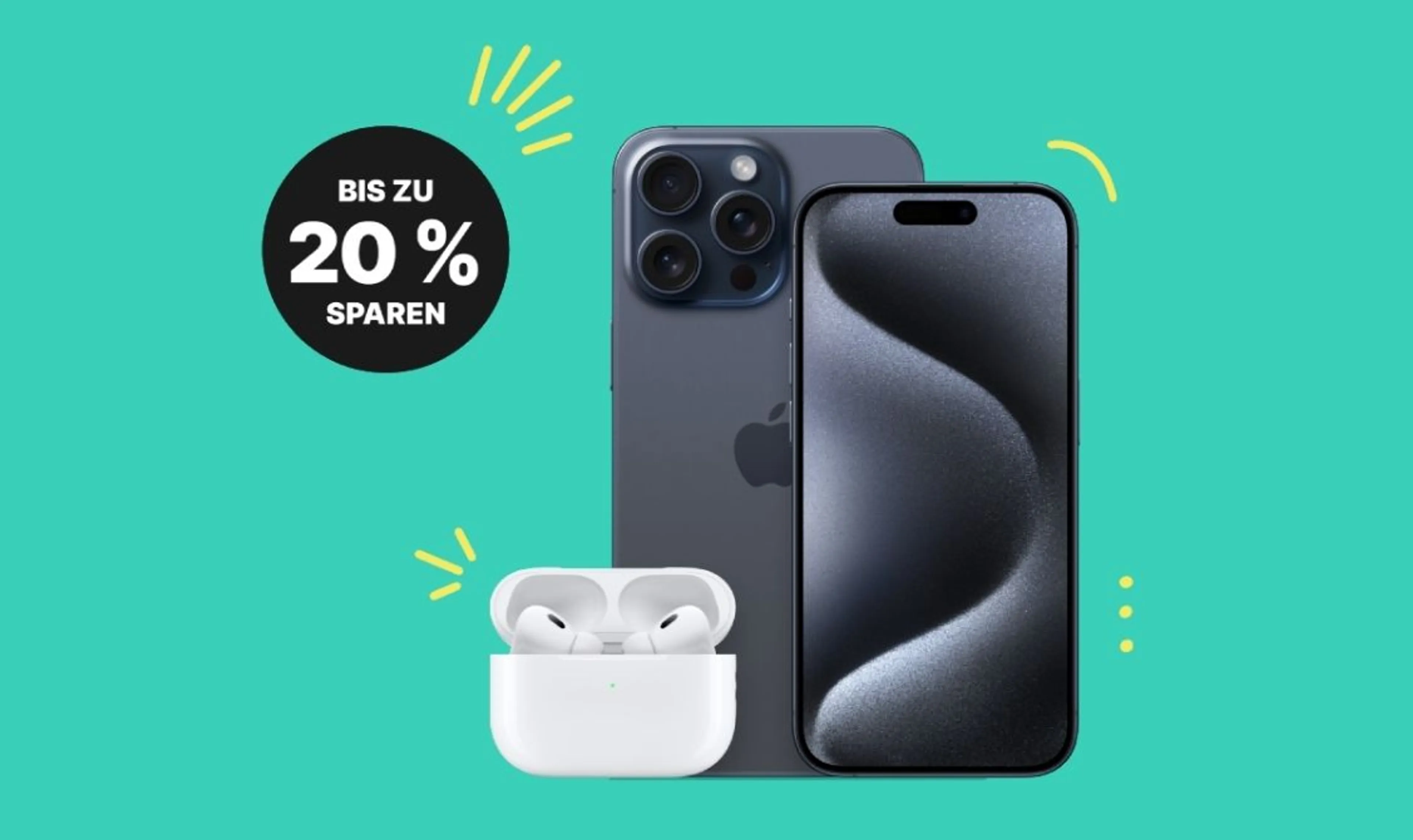 Bis zu 20 % auf Apple + 15 % extra