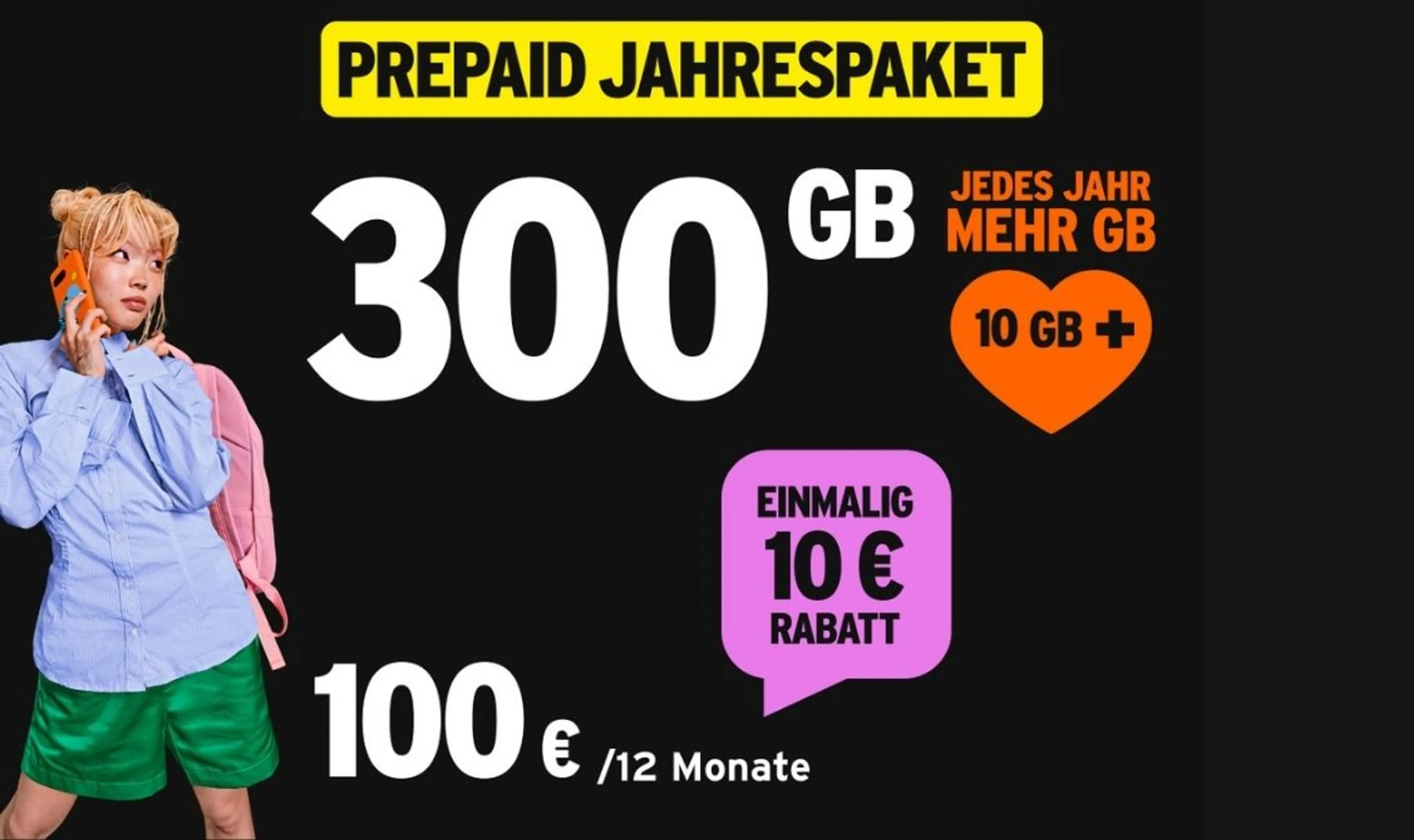 10€ Rabatt auf das Prepaid Jahrespaket!