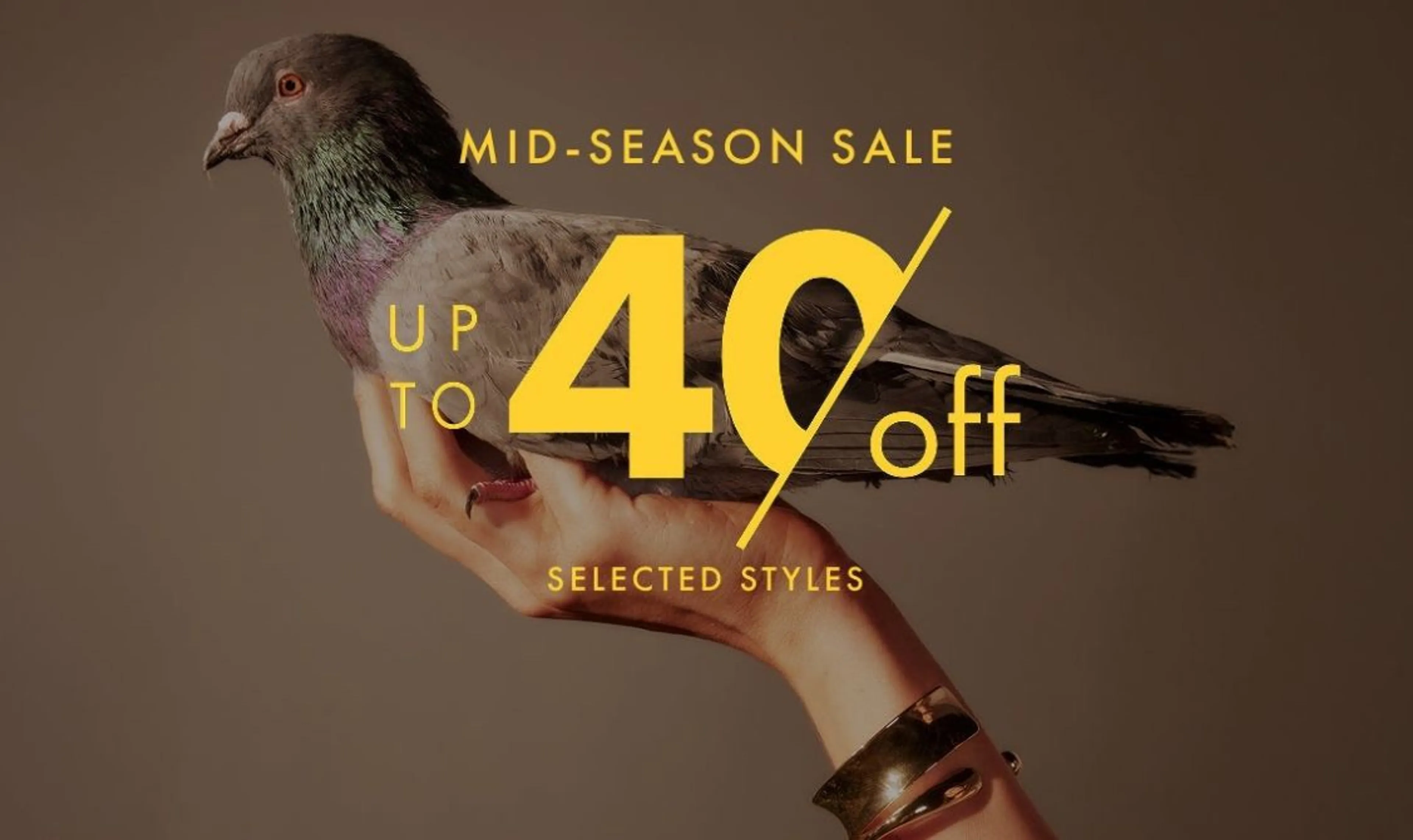 Up to 40% Off selected + Extra 20% Off outlet 