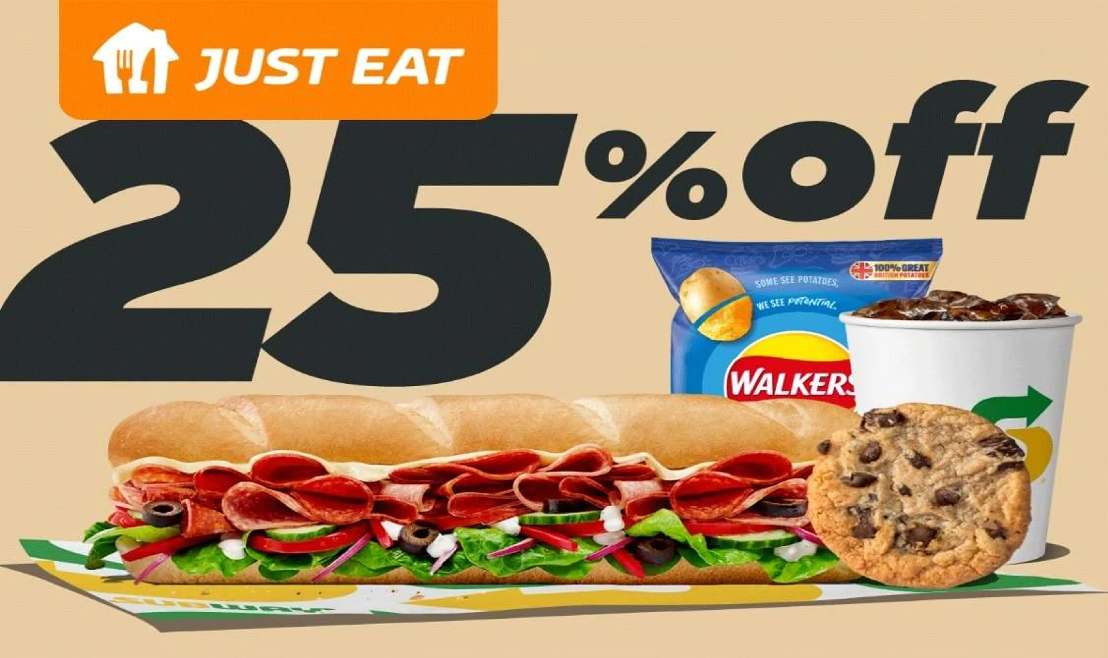 25% Off Subway Lunch Orders