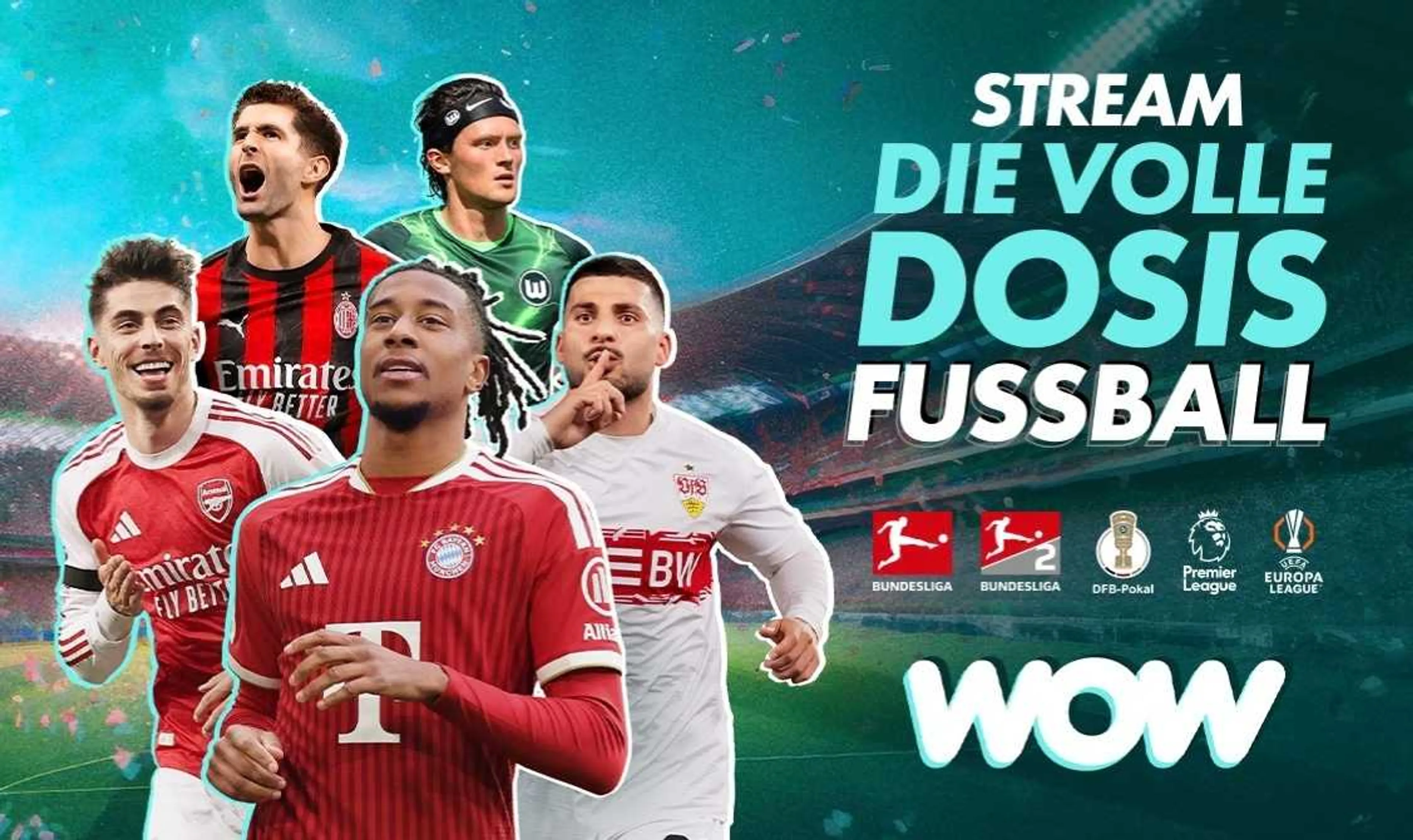 50% auf dein WOW Live-Sport Jahresabo