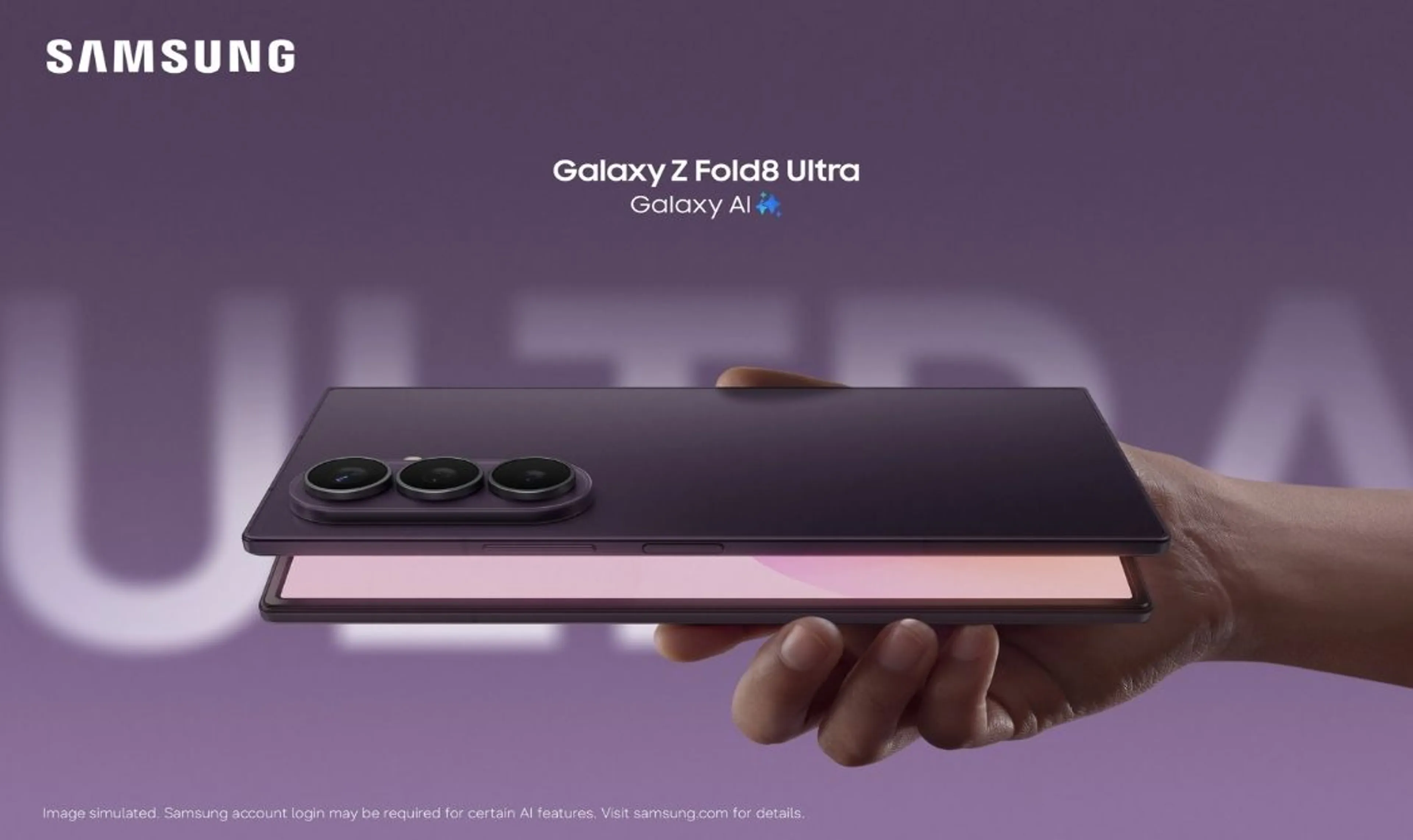 Galaxy Z Fold8 Ultra 256GB for £32* a month and £929 upfront on O2 400GB