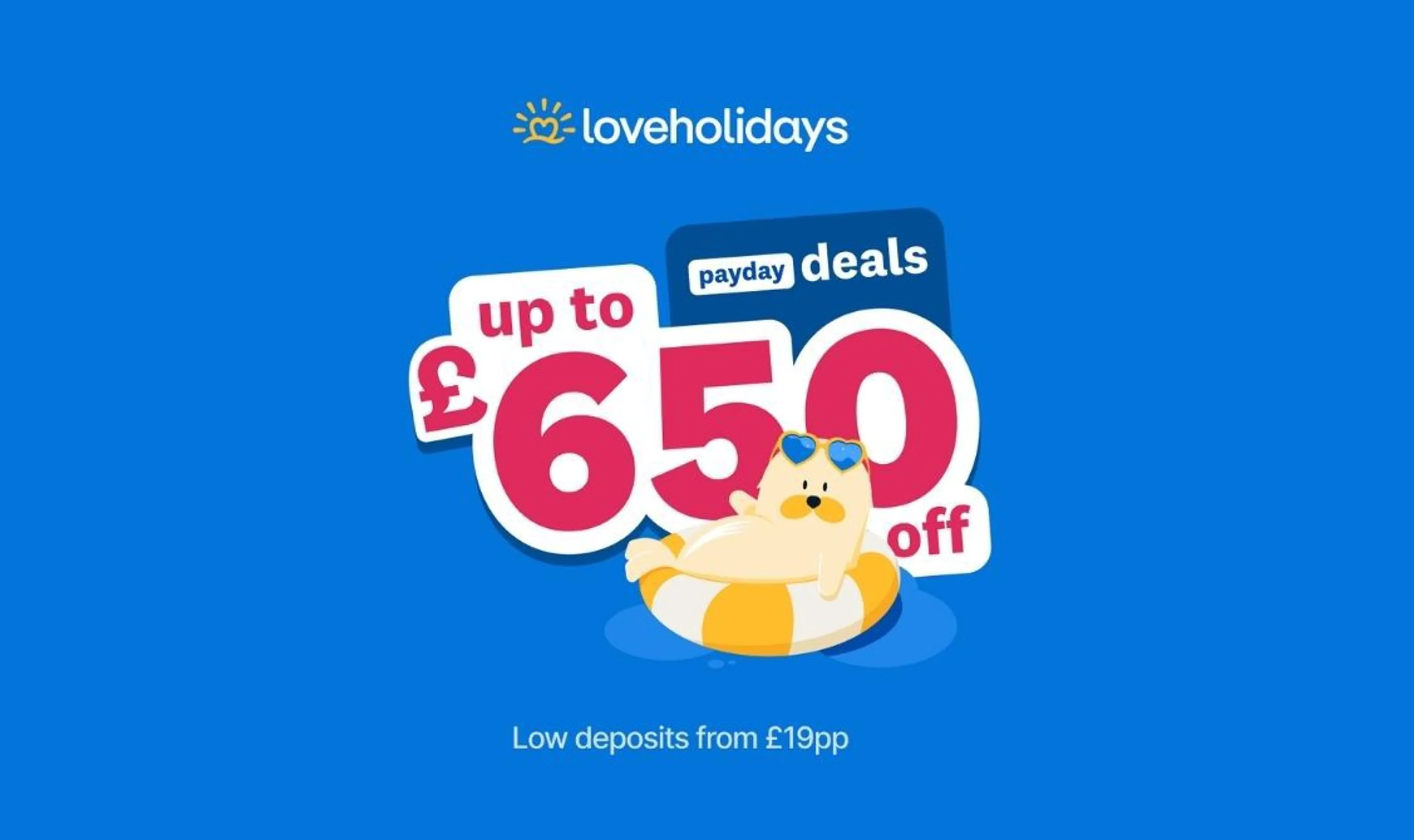 Up to £650 Off selected holidays + £30 Off