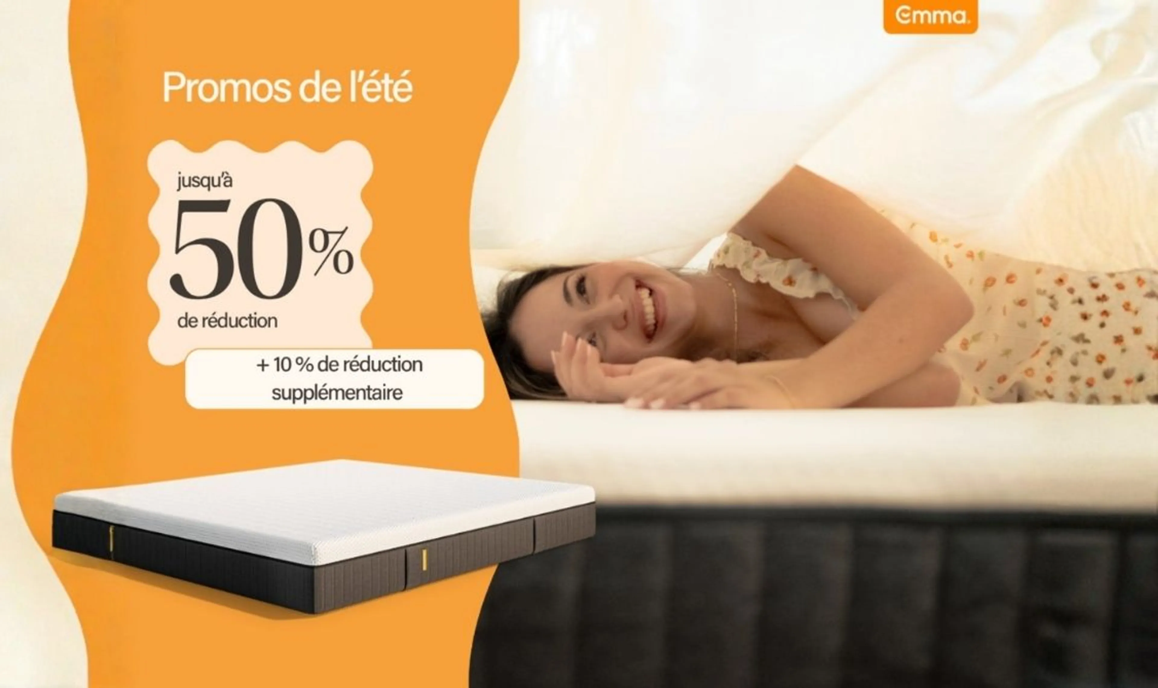 Promos d'été : jusqu'à -50 % + 10 % supplémentaires sur tout le site Emma