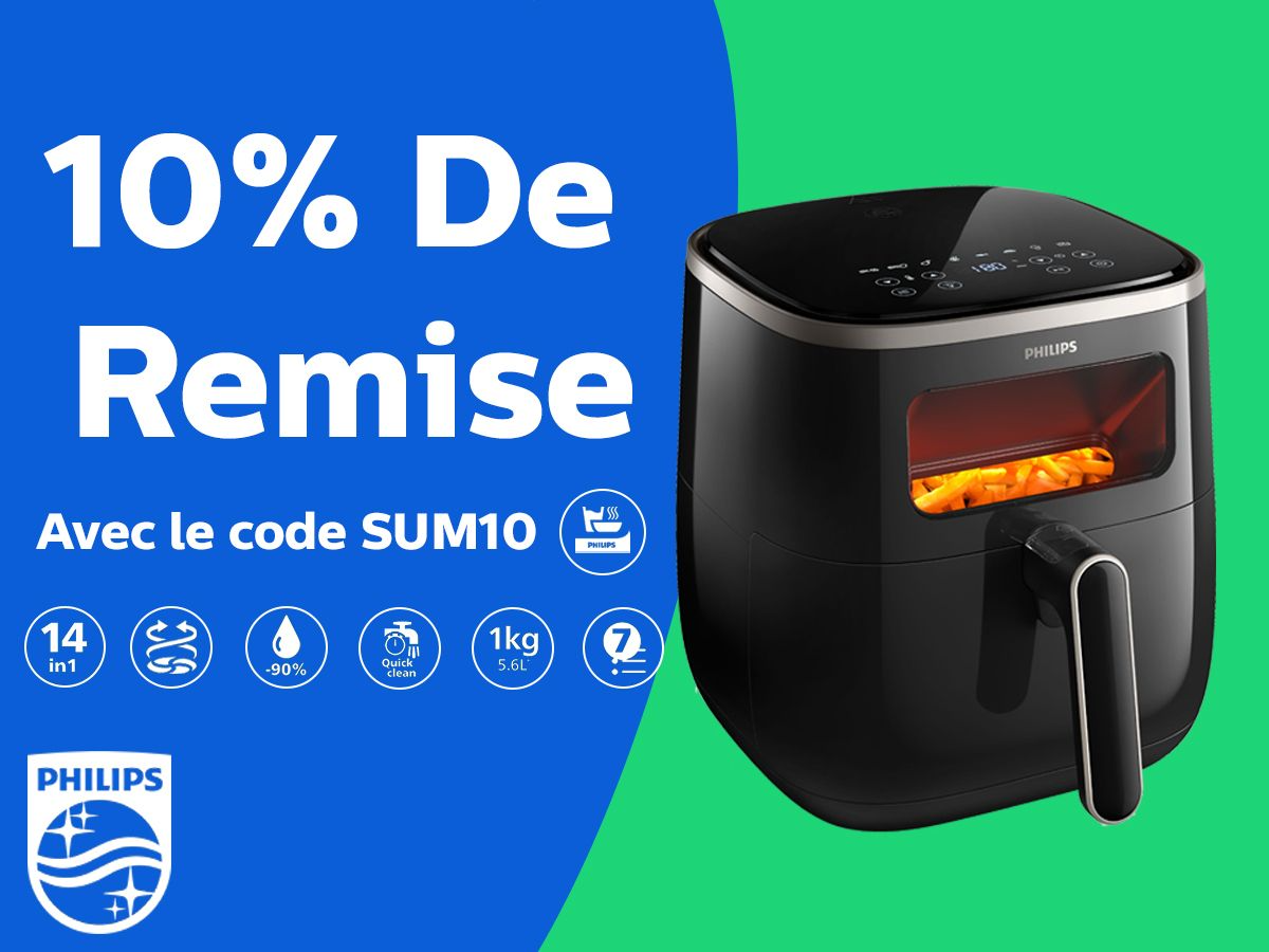 10% de remise sur la friteuse sans huile Philips HD9257/88