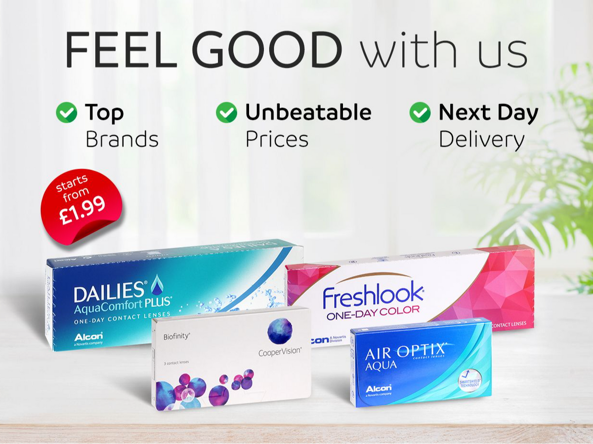 Feel GOOD with unbeatable prices on branded contact lenses✨