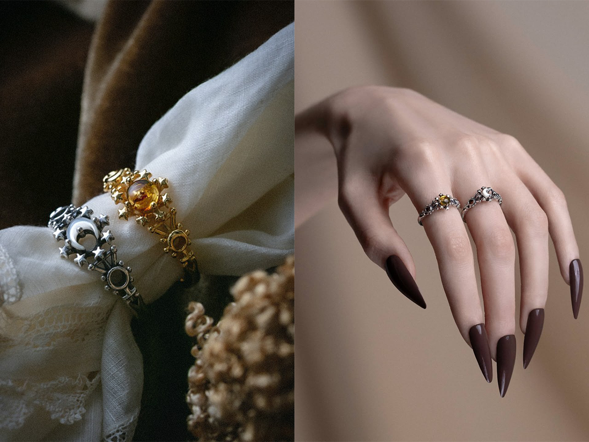 Celestial embers of silver & gold ☀️🌙   