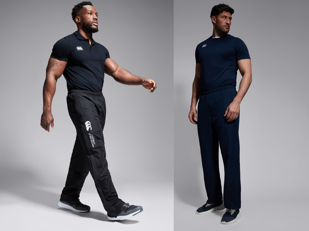 Open Hem Stadium Pants are a staple