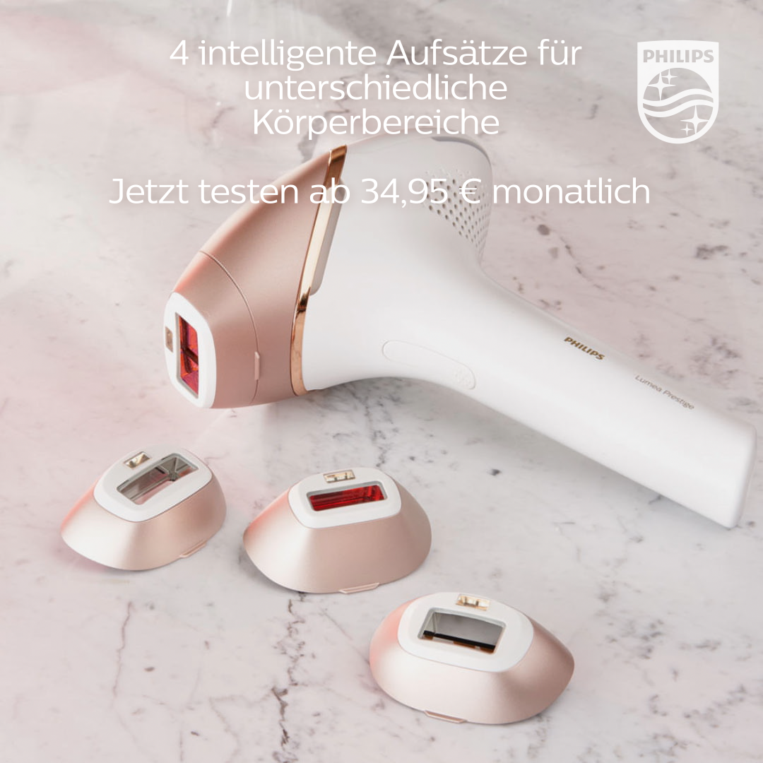 Effektive Haarentfernung zum festen Monatspreis bei Philips