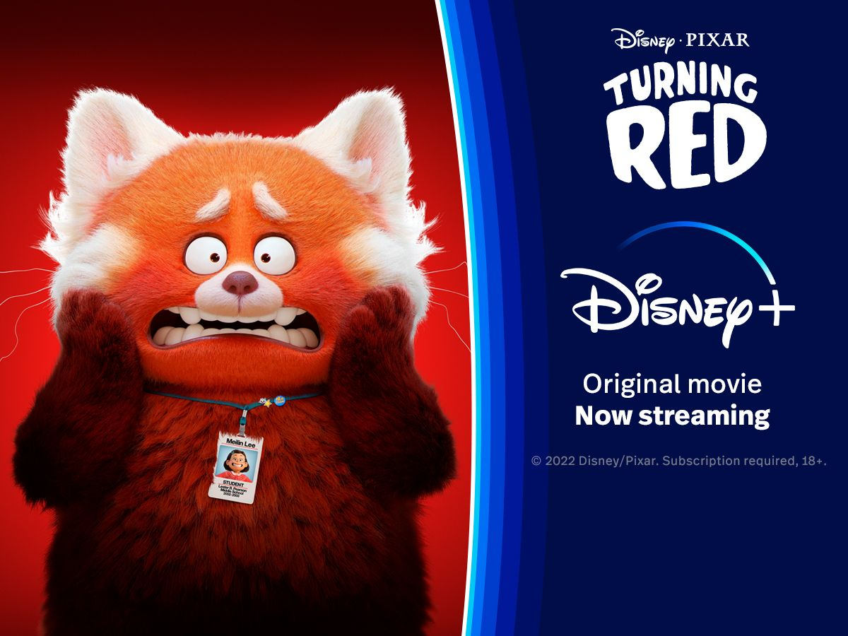 Turning Red on Disney+. Stream now