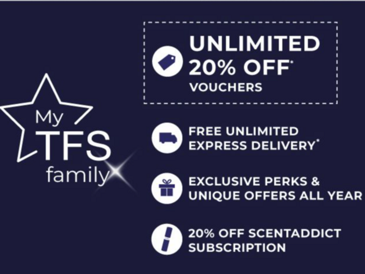 20% off orders + FREE express delivery with a My TFS Family Membership